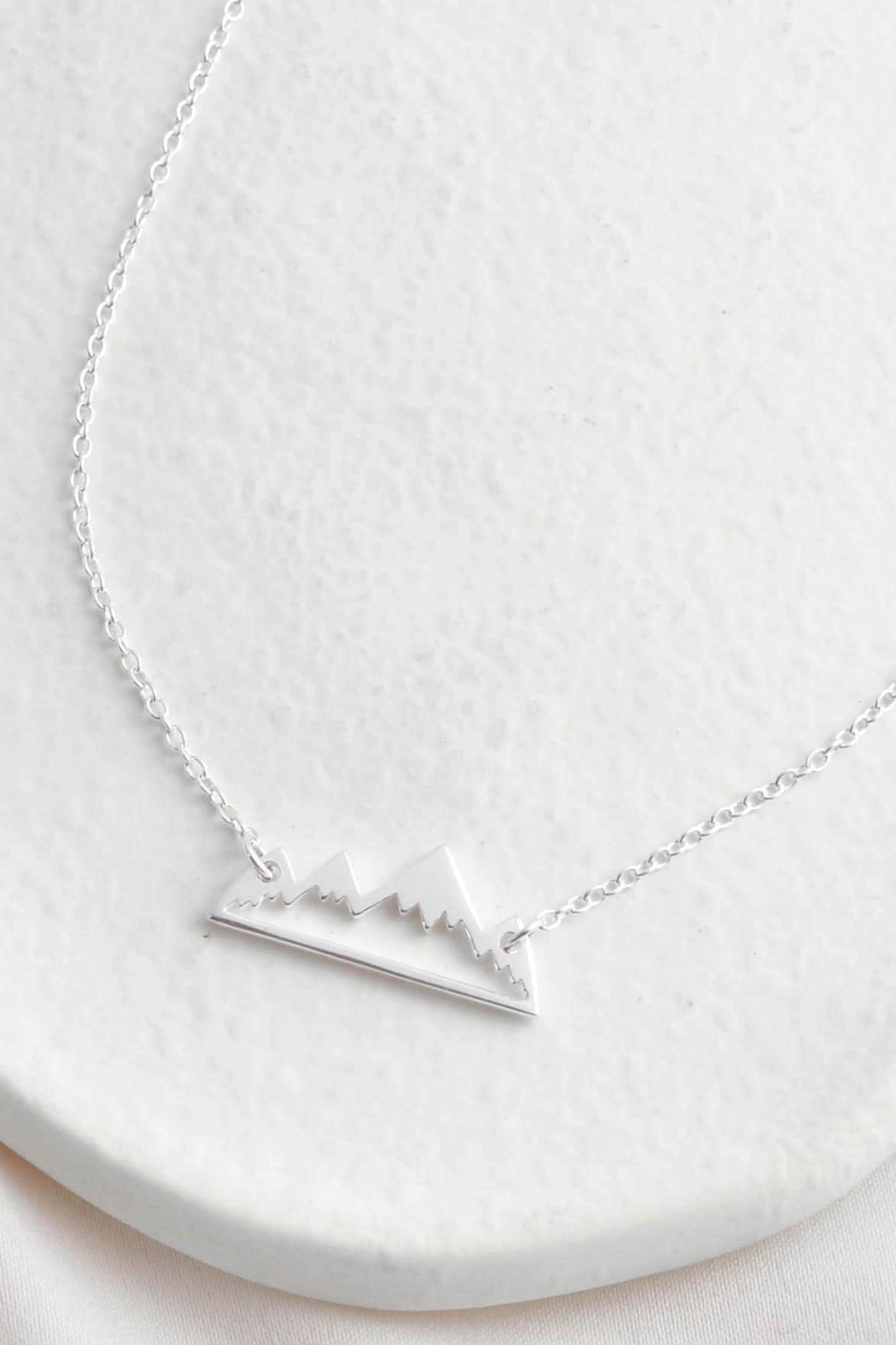 Silver Sterling Silver Snow Capped Mountain Necklace, Image 4 of 4