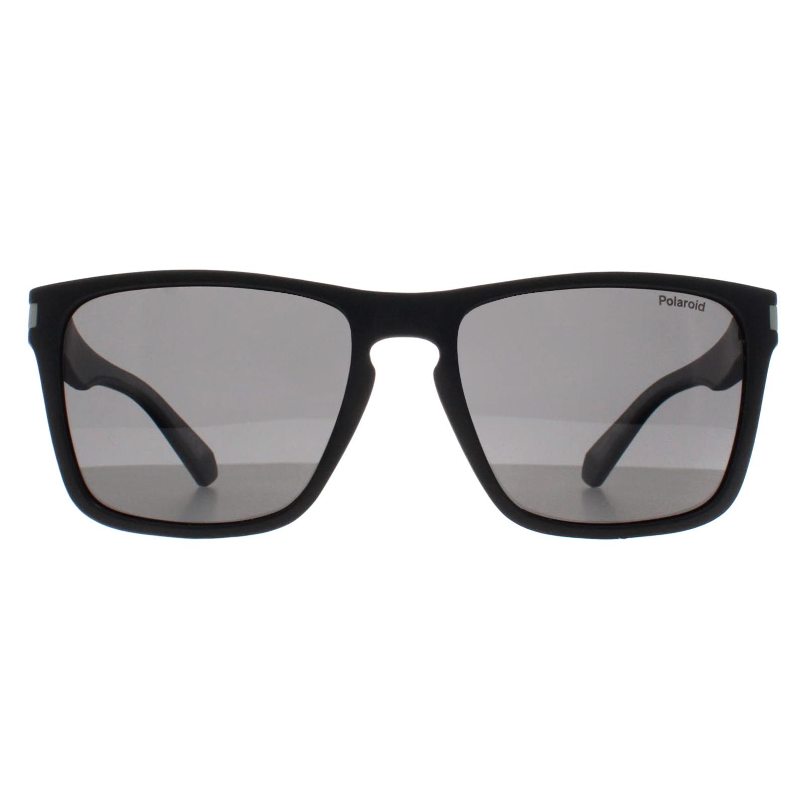 Black Polaroid Black Rectangle Matte Black Grey Grey Polarized PLD 2139/S, Image 1 of 4