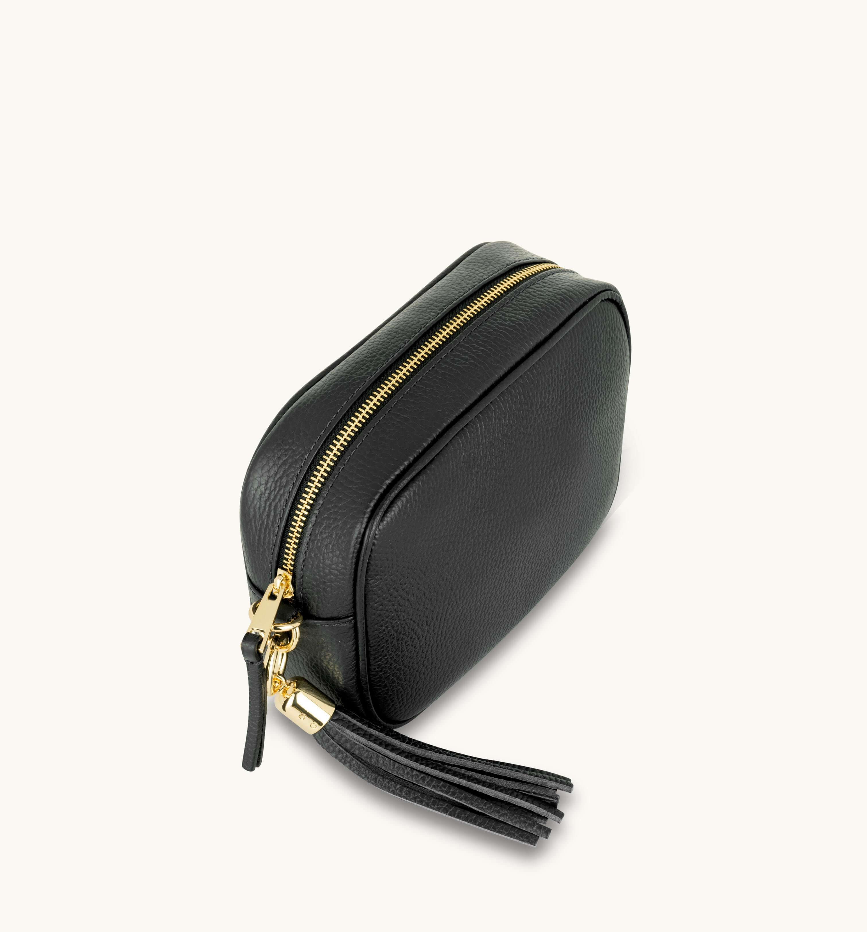 Black The Tassel Black Leather Crossbody Bag, Image 4 of 4