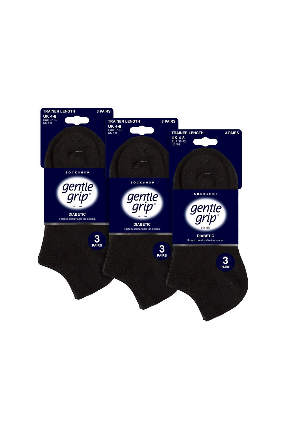 Black 9 Pack Honeycomb Top Ankle Cotton Socks, Image 2 of 3