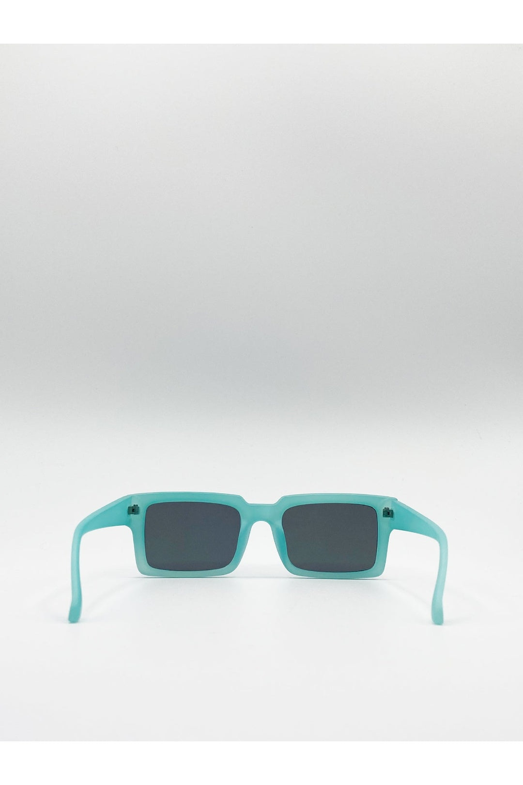 Mint Square Matte Crystal Frame Sunglasses, Image 5 of 6