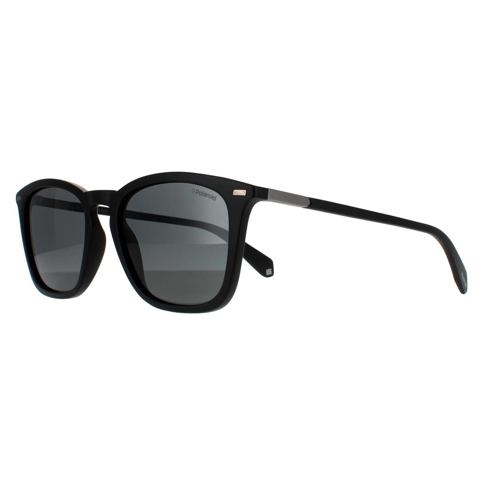 Black Polaroid Black Square Matte Black Grey Polarized 90041091, Image 2 of 4