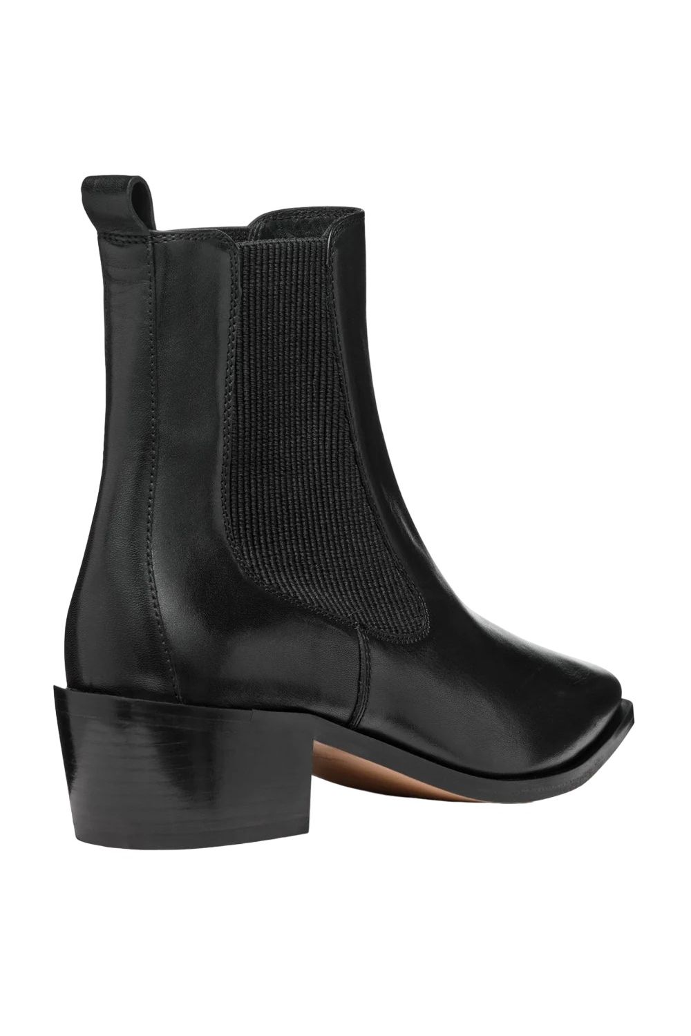 Black Leather Ankle Boots, Image 2 of 4