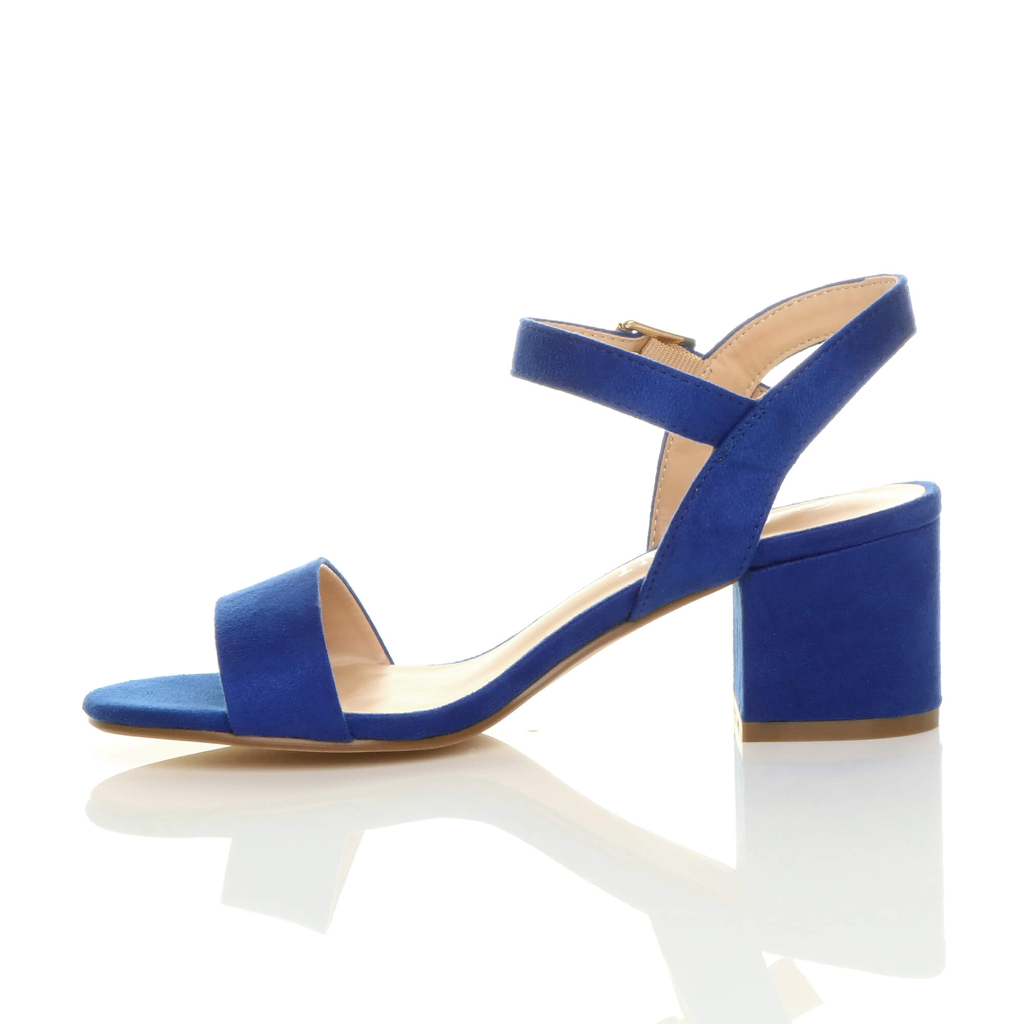 Royal Blue AJVANI Royal Blue Mid Block Heel Strappy Sandals, Image 3 of 6