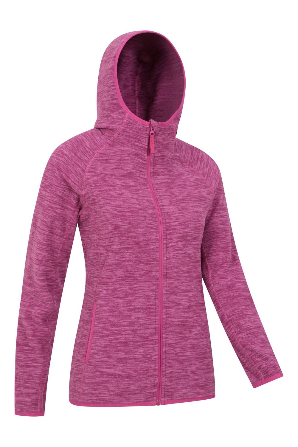 Raspberry Lleyn II Melange Full Zip Hoodie, Image 4 of 4