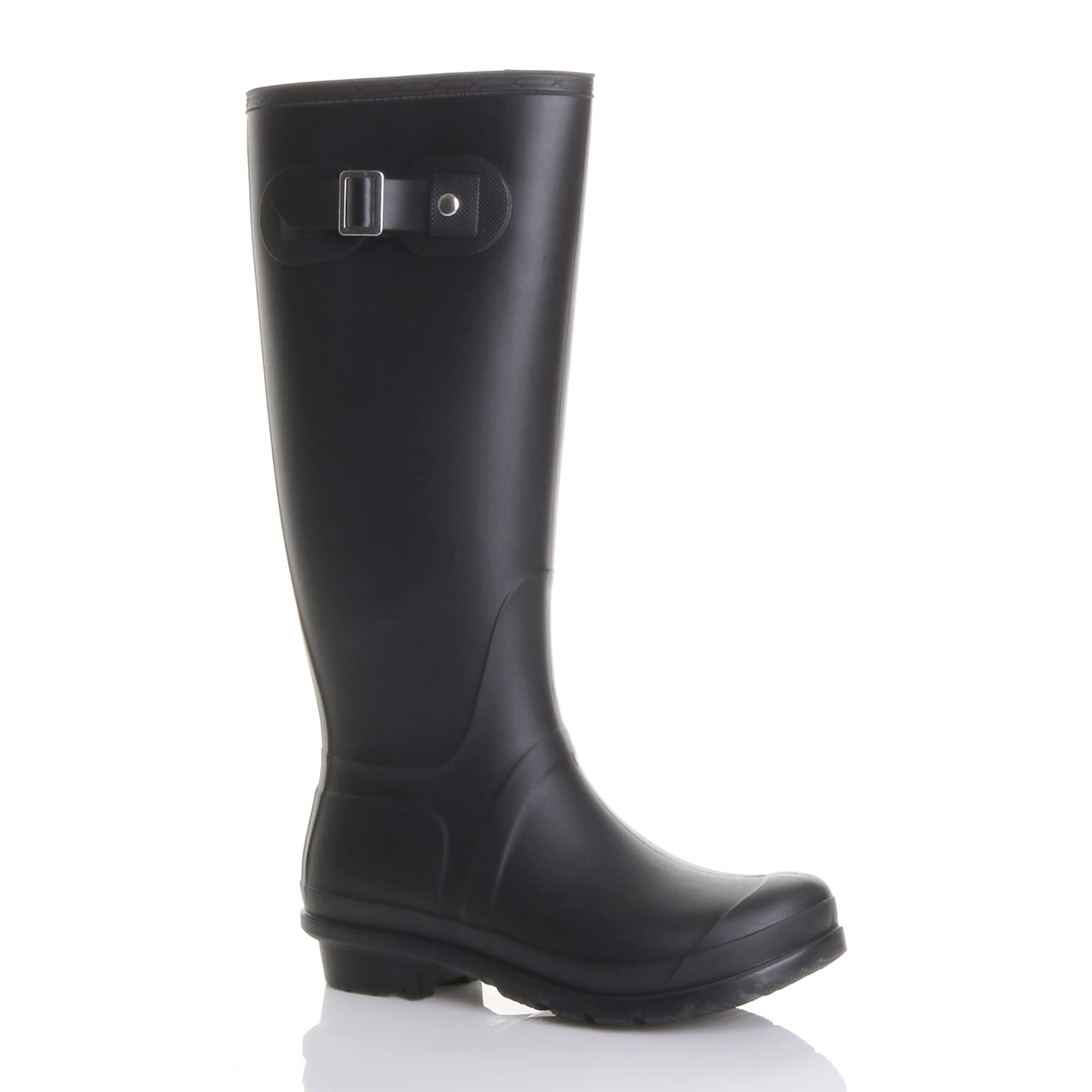 Black AJVANI Black Waterproof Wellington Boots Wellies, Image 1 of 6