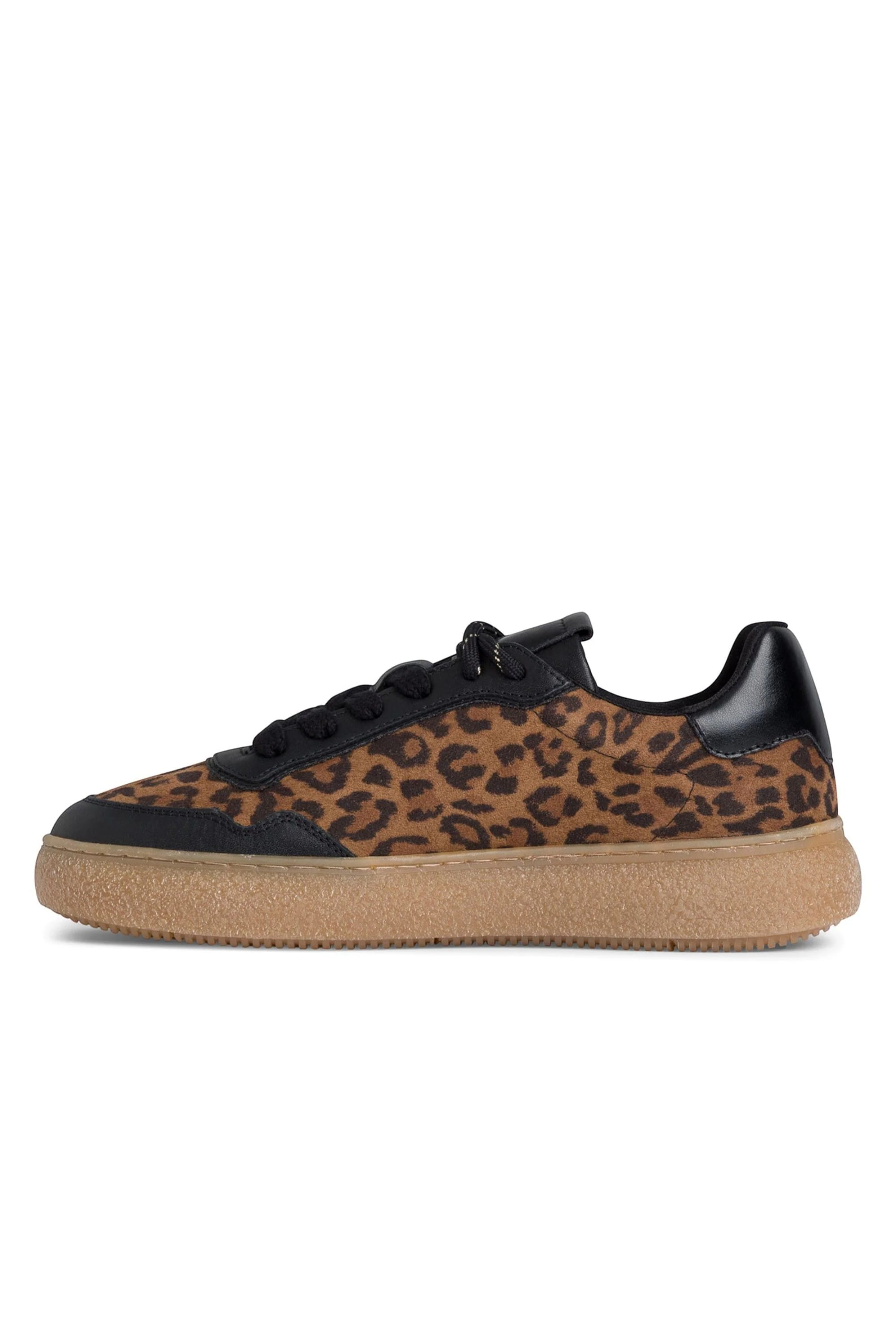 Brown Tamaris Leopard Black Stripe Sneakers, Image 4 of 6