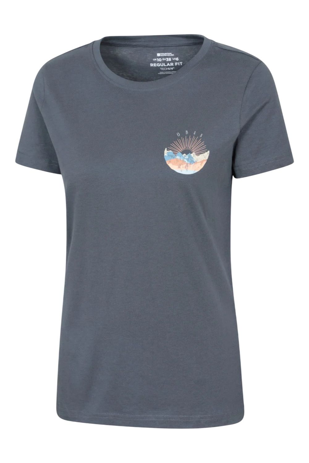 Navy Blue Oban Chest Print Relaxed Fit TShirt, Image 3 of 3