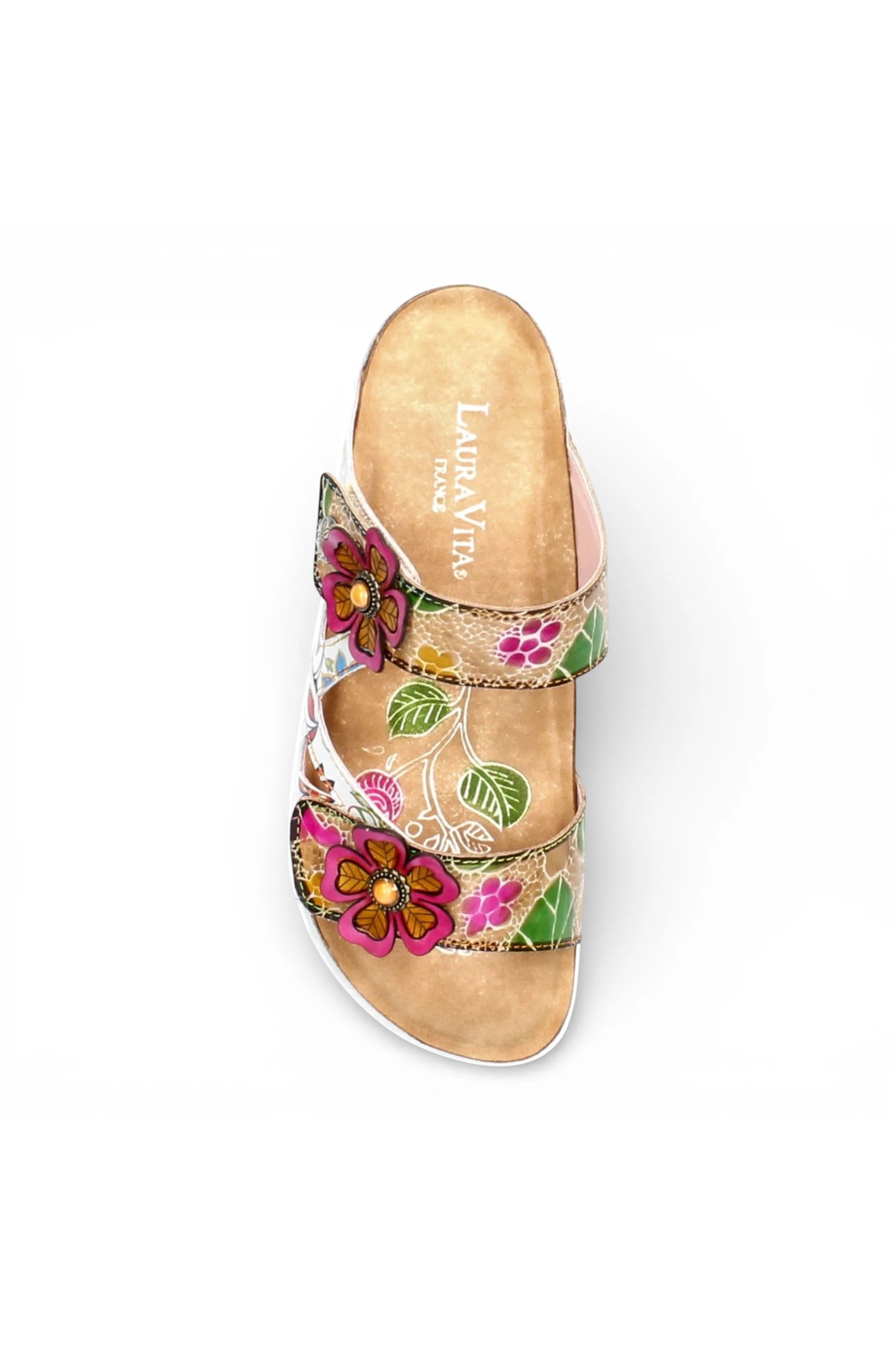 Beige Womens Casual Strappy Sandals-BRCYANO-32, Image 7 of 7