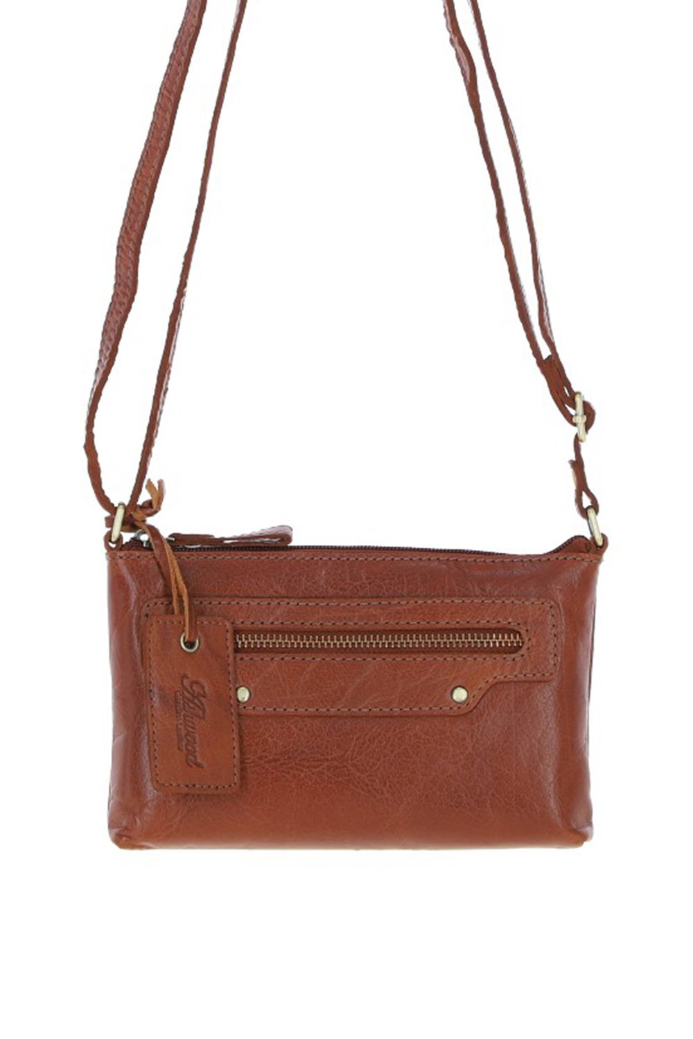 Tan Ashwood Leather Tan Genuine Leather Crossbody Bag, Image 2 of 6
