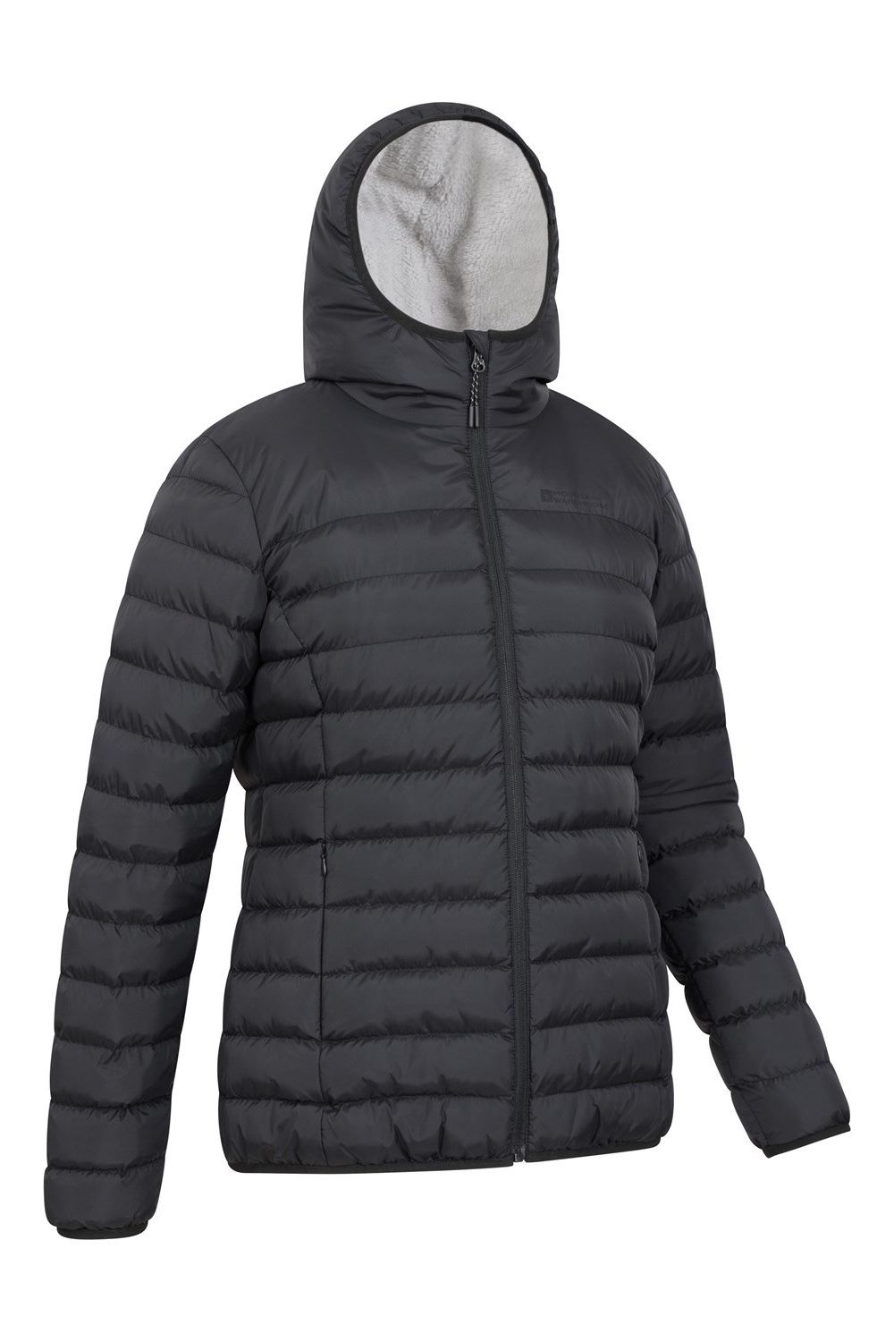 Black Mountain Warehouse Black Faux Fur Lined Padded Jacket, Image 4 of 5