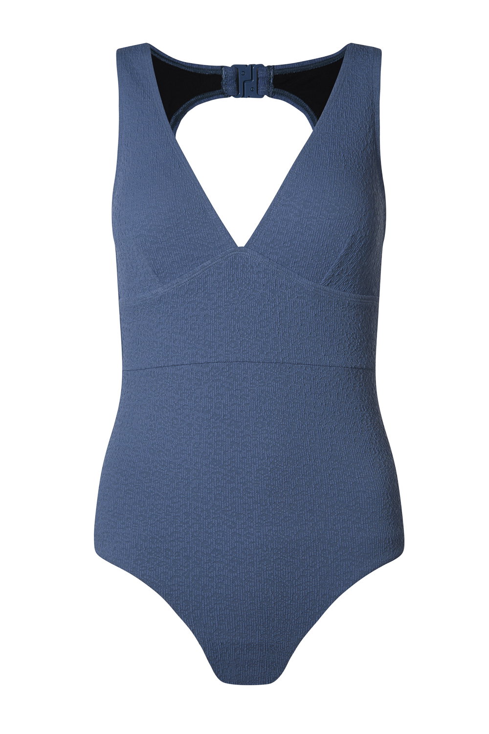 Blue Maggie Mesh Lined One Piece Swimsuit, Image 2 of 2