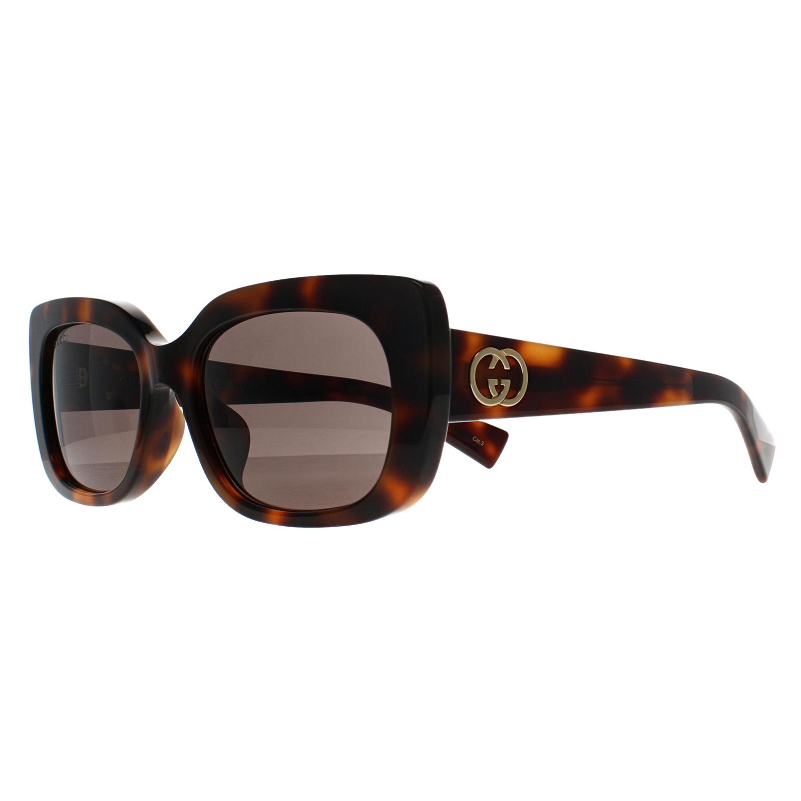 Brown Gucci Brown Rectangle Havana Grey GG1979SK, Image 2 of 3