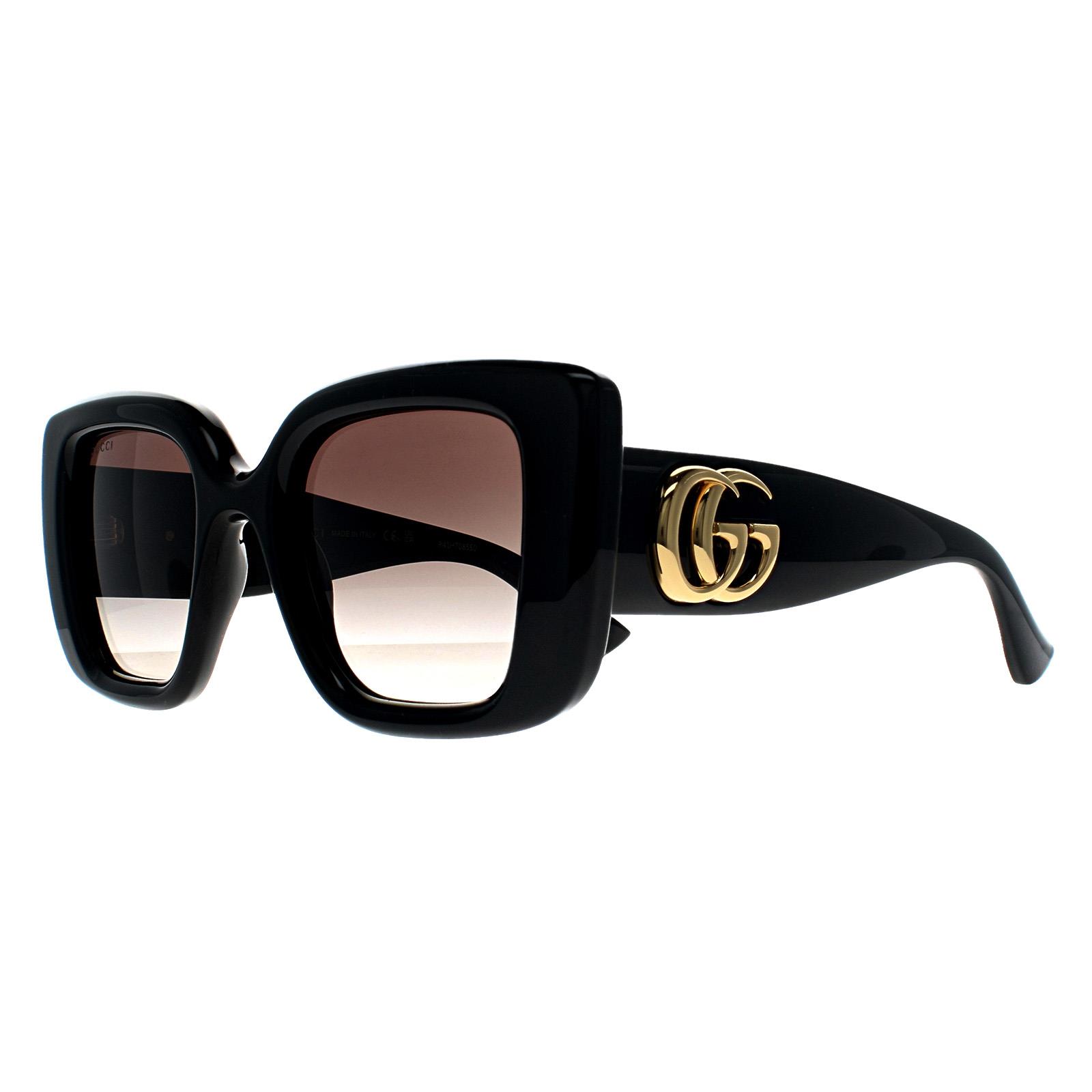 Black Gucci Black Square Shiny Black Grey Gradient GG1975S, Image 2 of 3