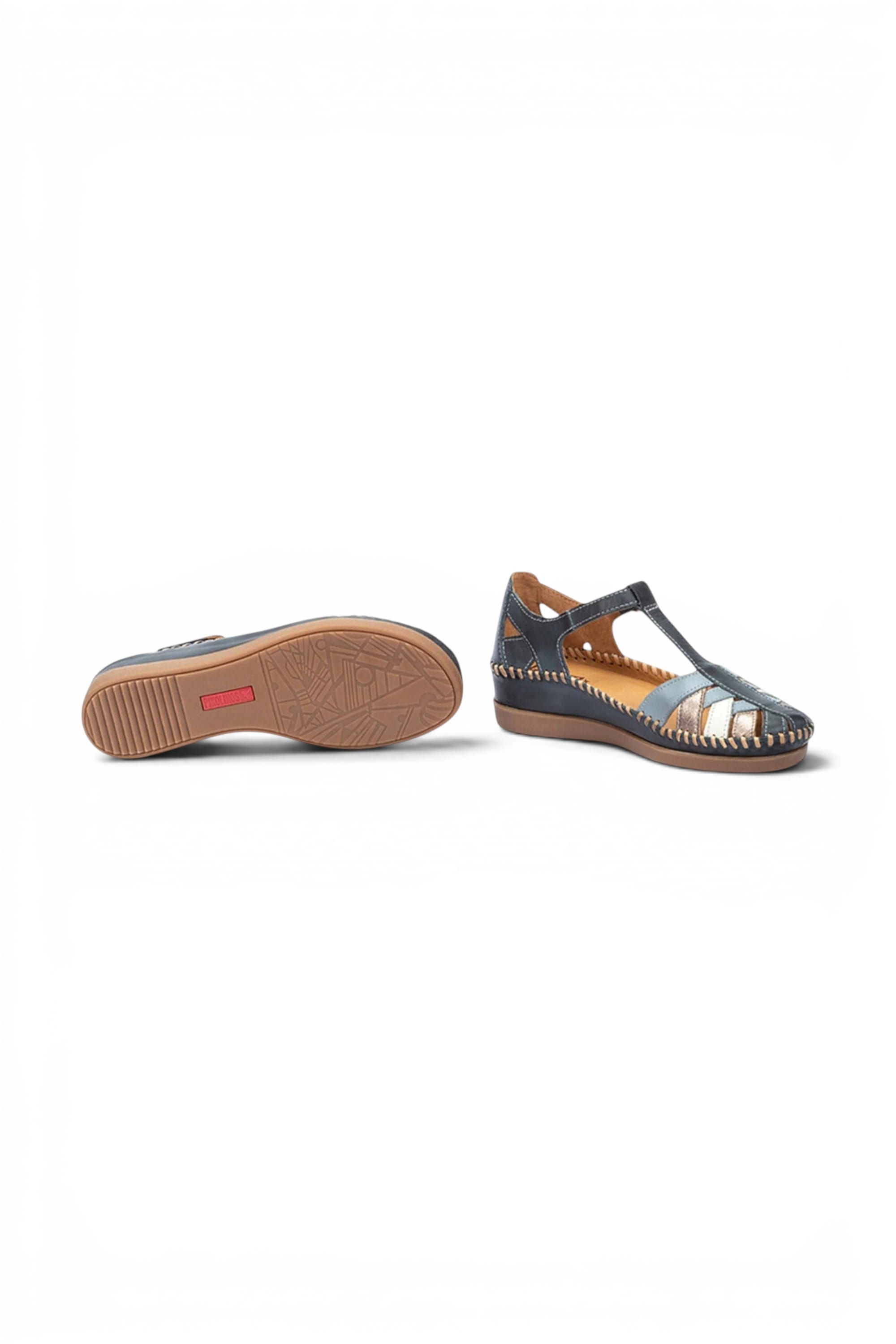 Blue Womens Soft Semi-Open Sandal-W8K-0705C1, Image 7 of 8