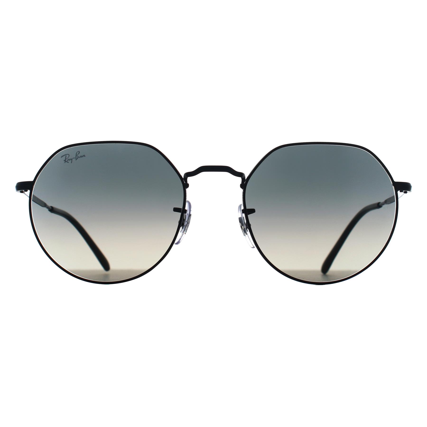 Black Ray-Ban Black Round Polished Black Grey Gradient RB3565 Jack, Image 1 of 3