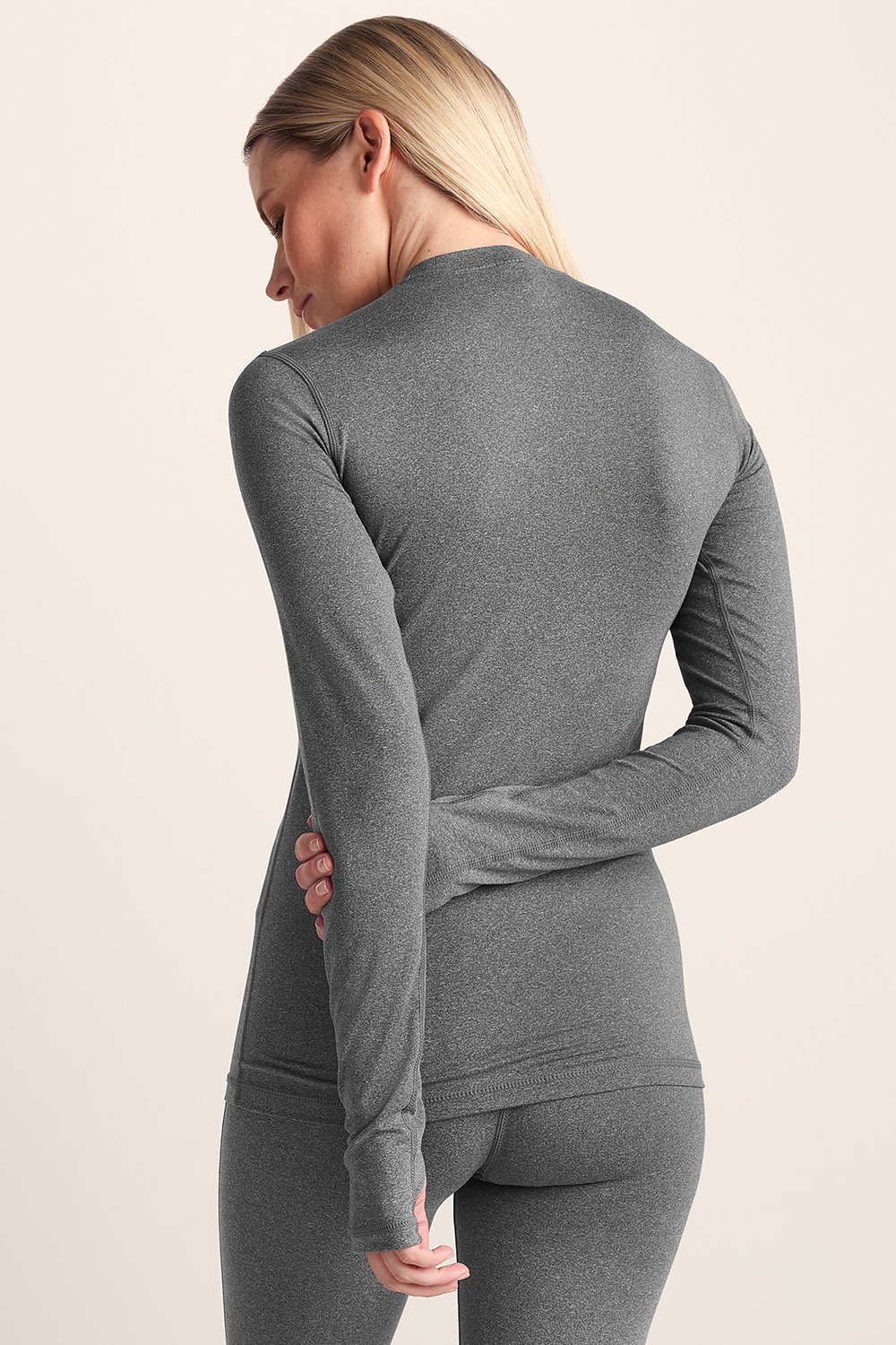 Grey Snowdon Thermal Crew Neck Base Layer, Image 3 of 5