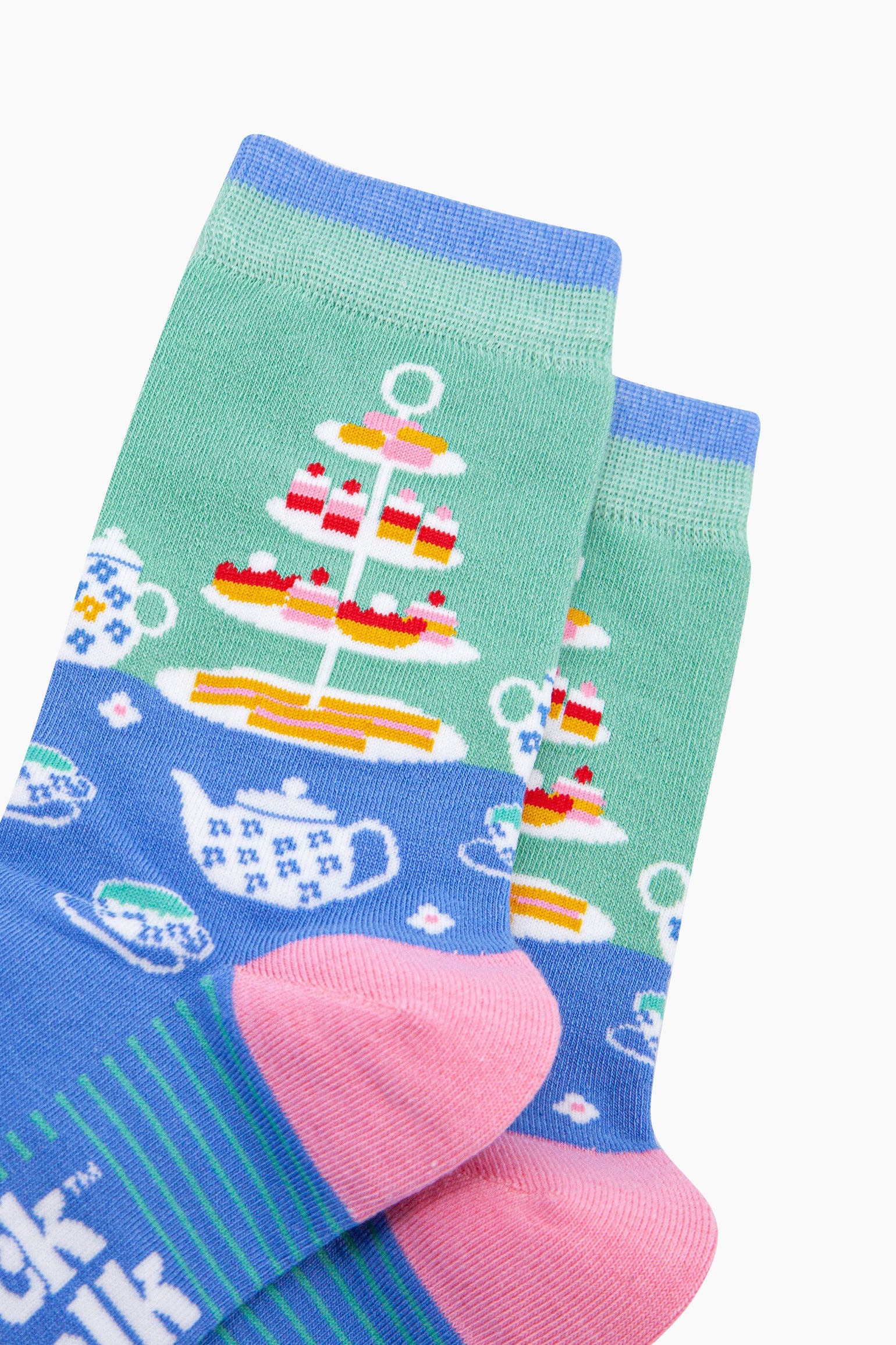 Multi Afternoon High Tea Bamboo Socks, Image 2 of 4