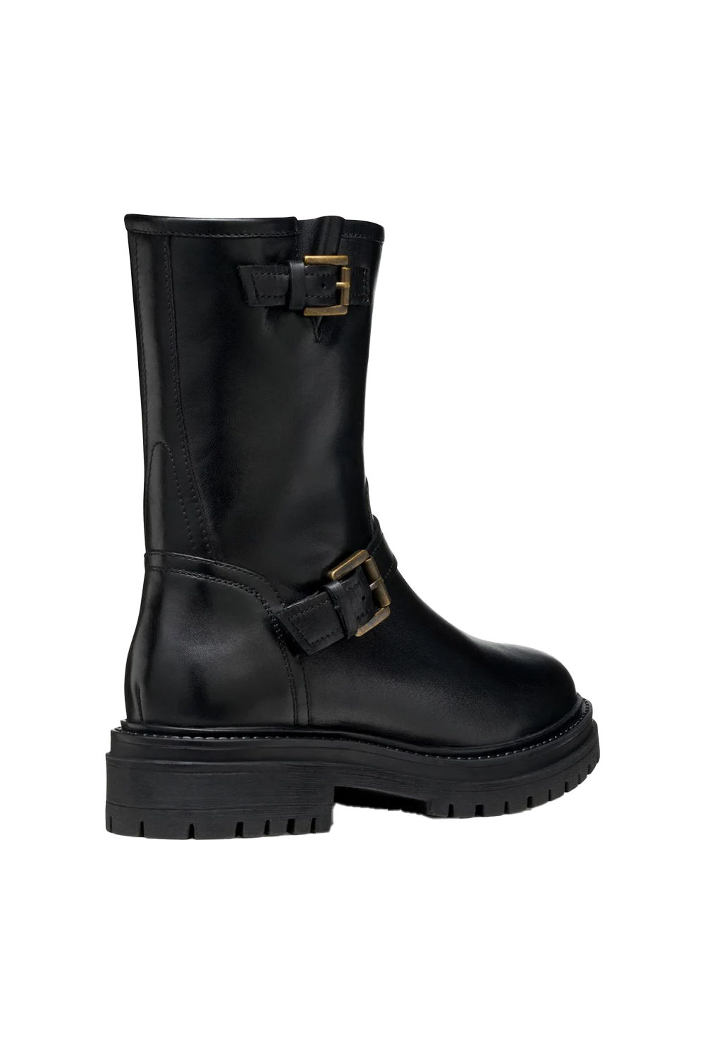 Black D Iridea D Leather Ankle Boots, Image 2 of 5