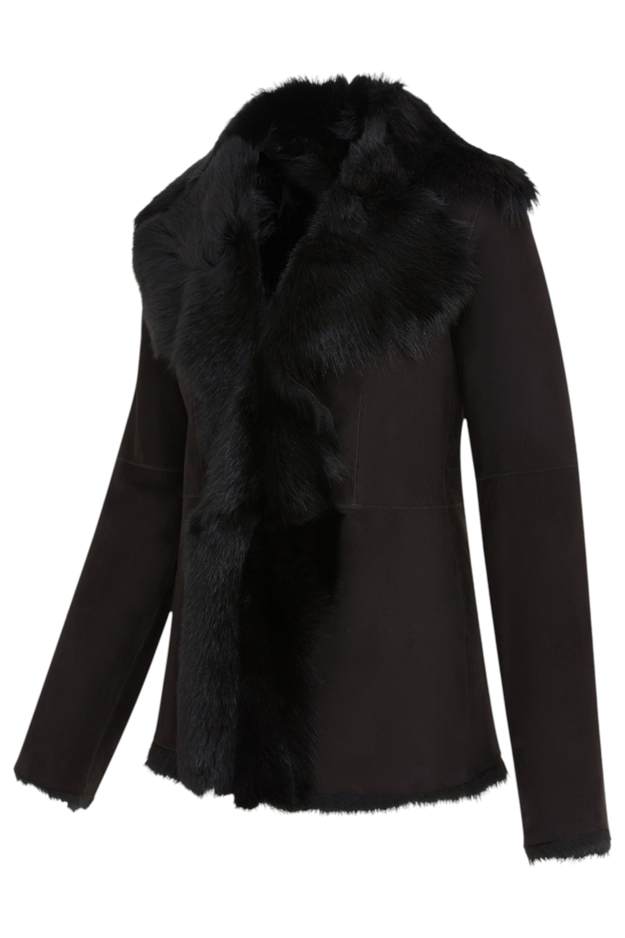 Black Infinity Leather Black Sheep Toscana Shearling Leather Jacket, Image 2 of 7