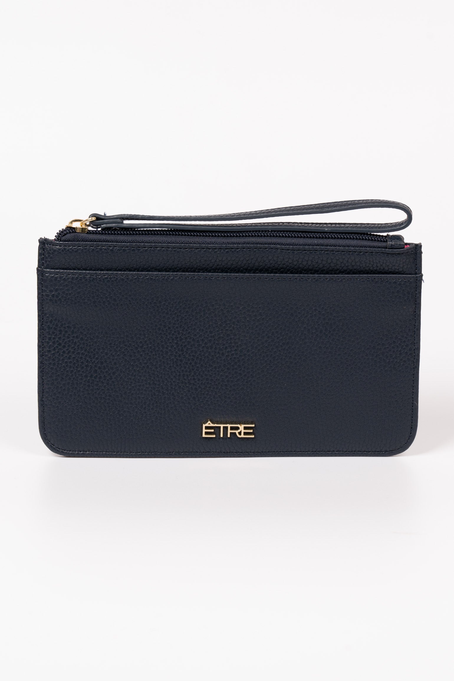 Navy Blue Etre Navy Blue Plain Passport Holder Clutch Wallet, Image 1 of 2