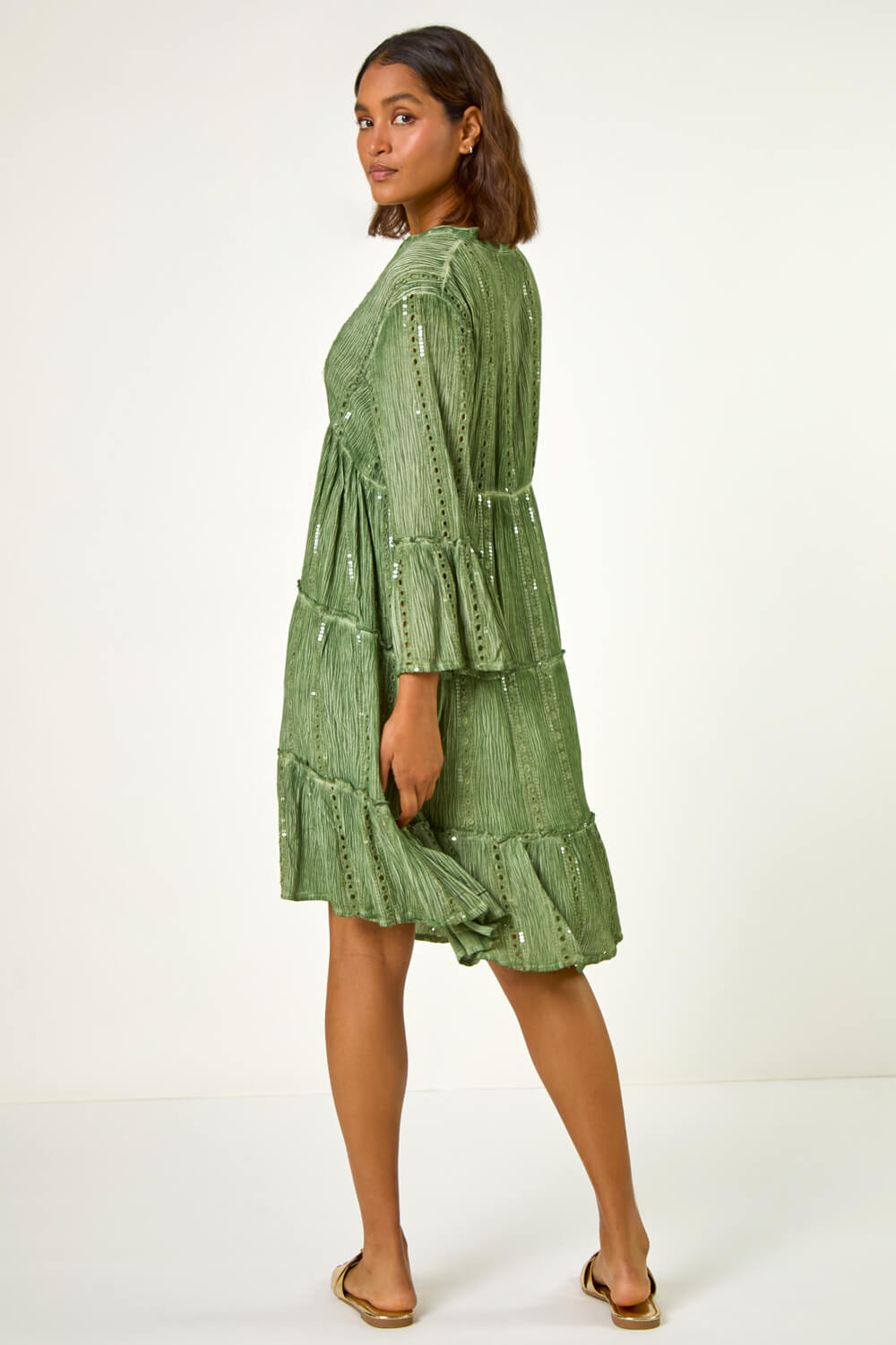 Traditional Smock Hunter Green Dress 5T (5 rosettes) main image 0