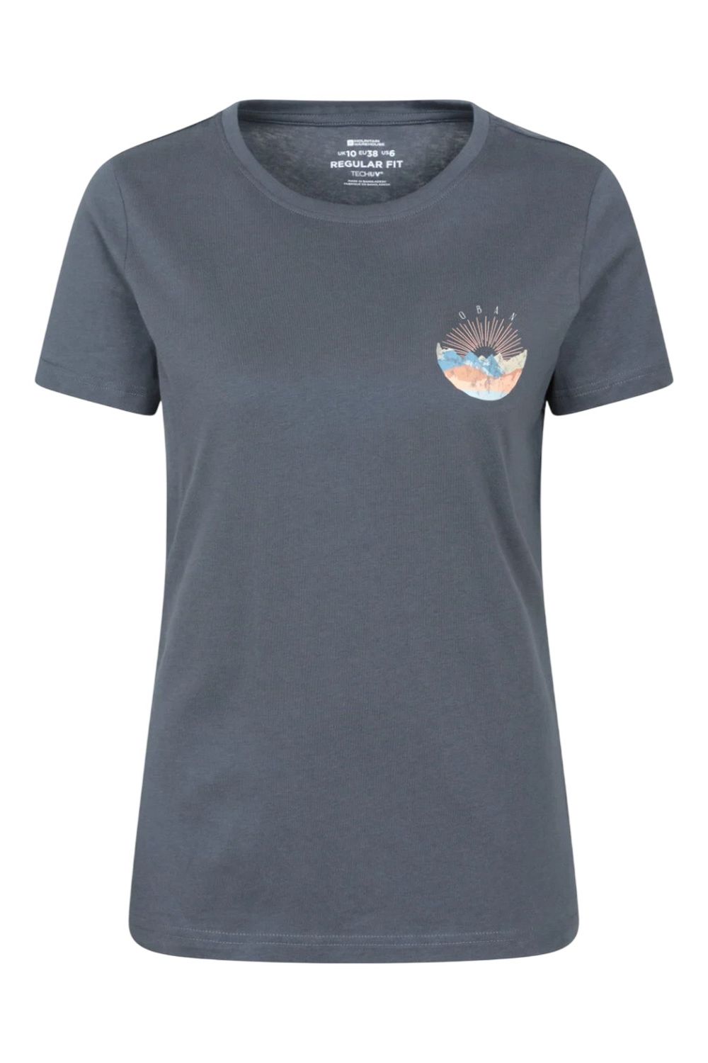 Navy Blue Oban Chest Print Relaxed Fit TShirt, Image 1 of 3