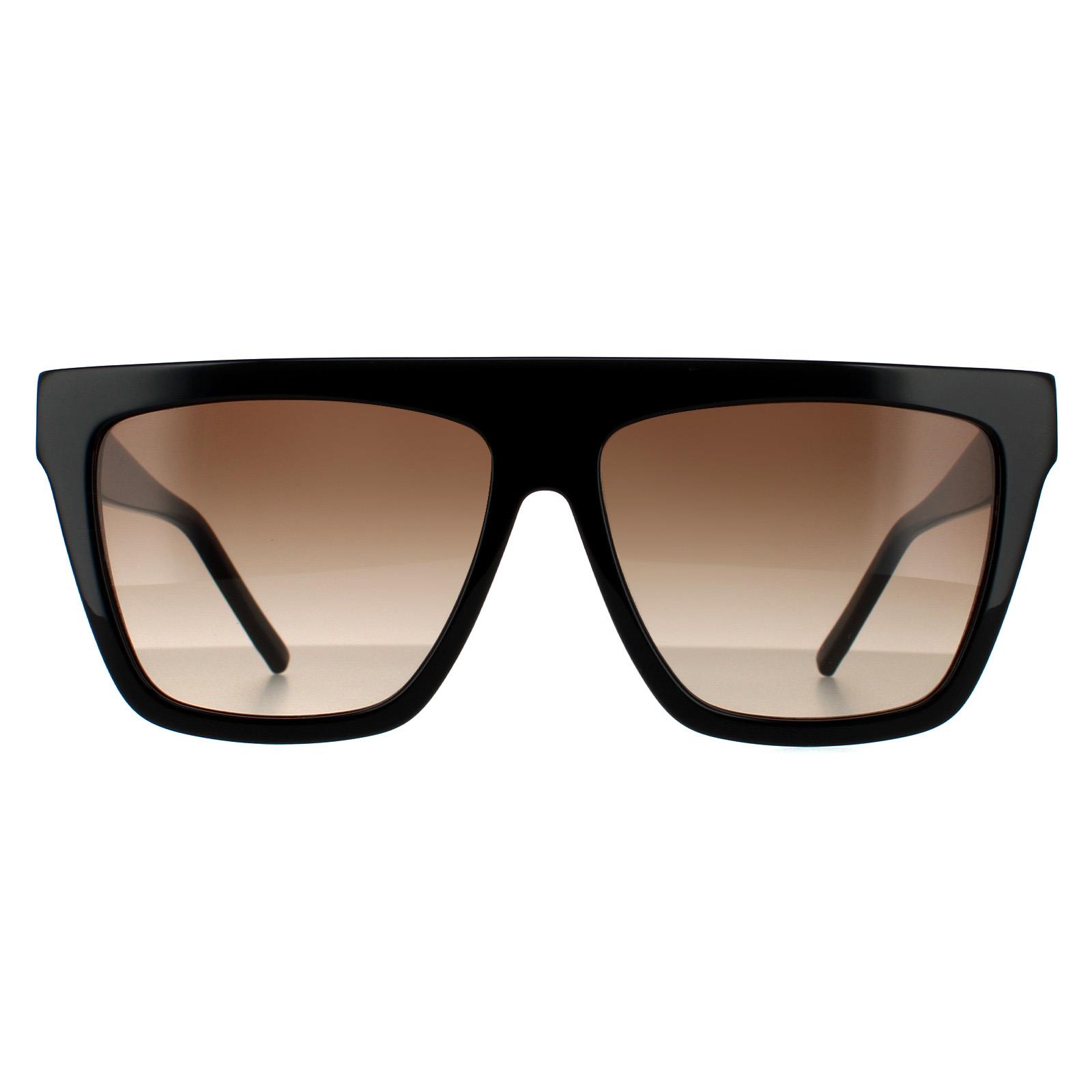 Black Hugo Boss Black Square Shiny Black Brown Gradient 90041091, Image 1 of 6