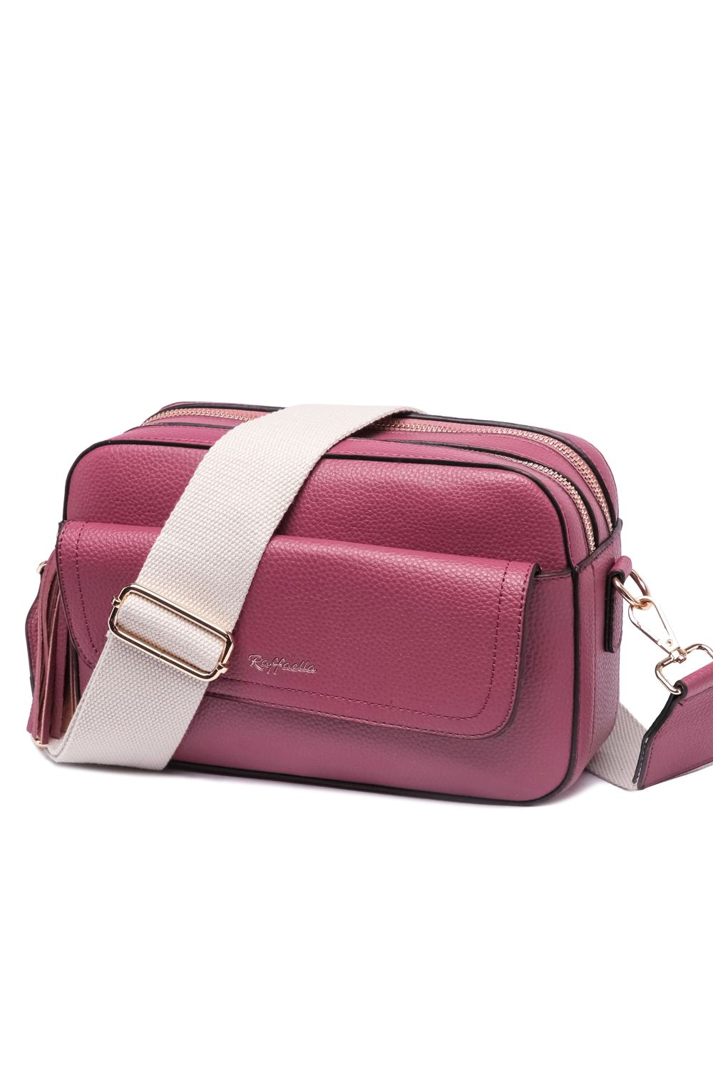 Wine Cross Body Front Pocket Camera Bag, Image 1 of 2