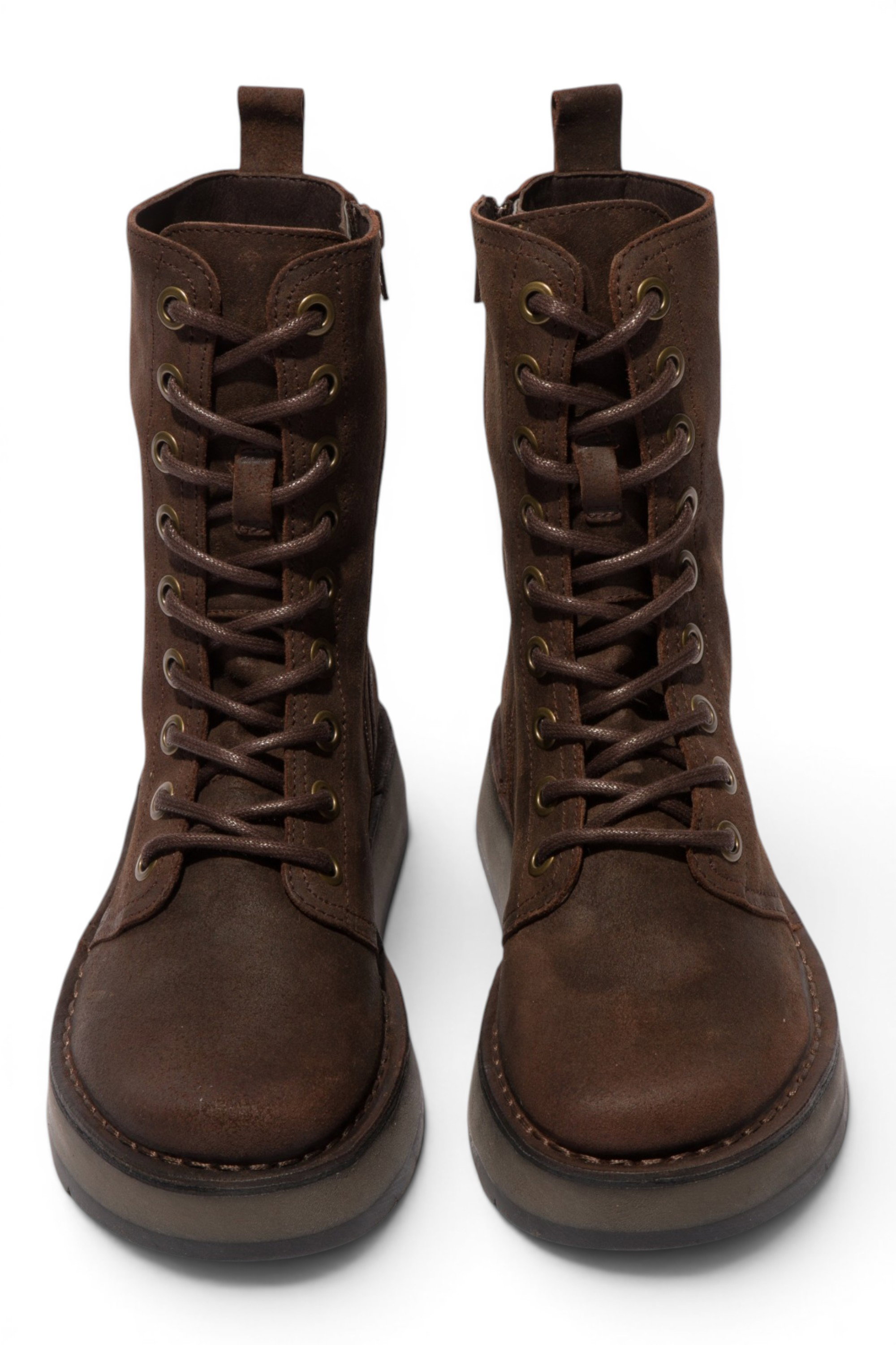 Dark Brown Womens Suede Leather Boot-RAMI037, Image 5 of 5