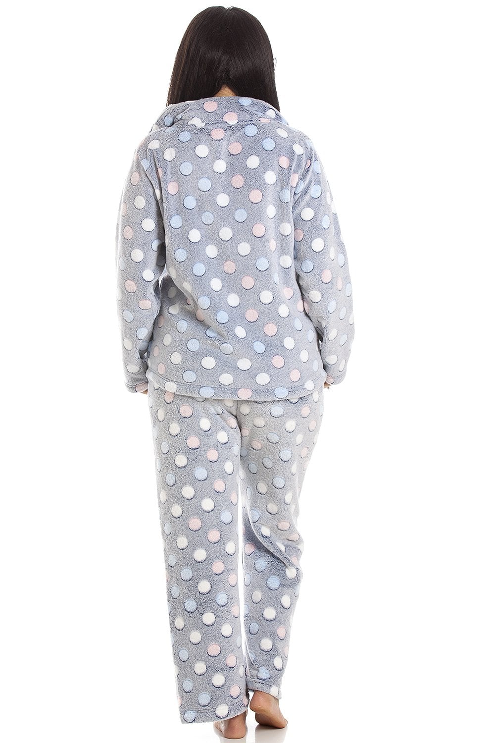 Grey Spot Print Pyjama Set, Image 3 of 5