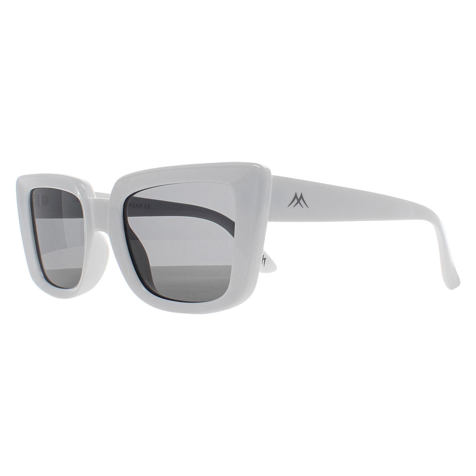 White Montana White Rectangle Shiny White Smoke Polarized MP193, Image 2 of 4