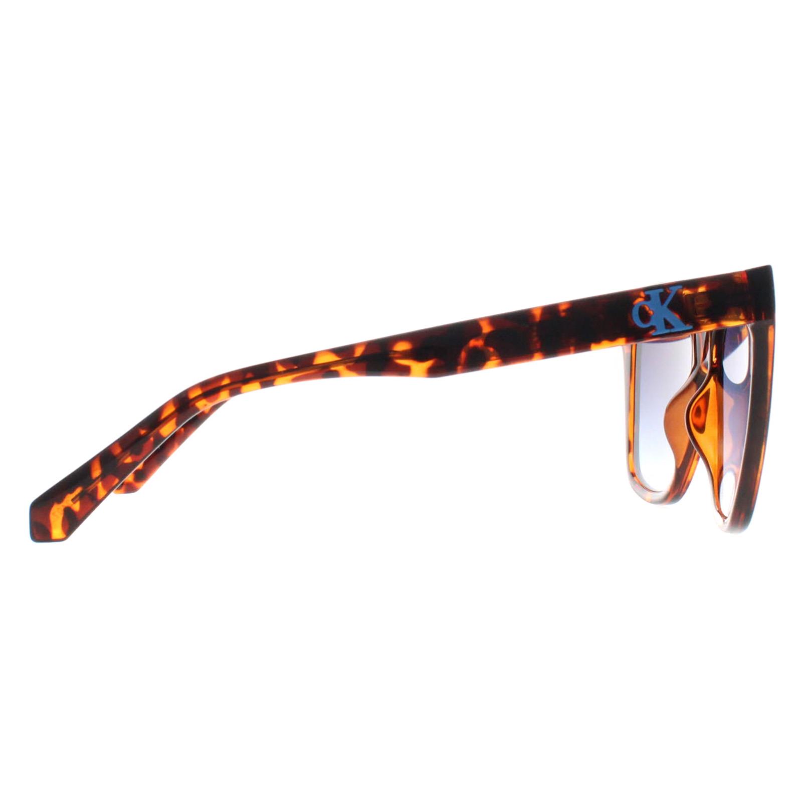 Brown Calvin Klein Brown Square Havana Blue Gradient CKJ22608S, Image 4 of 4