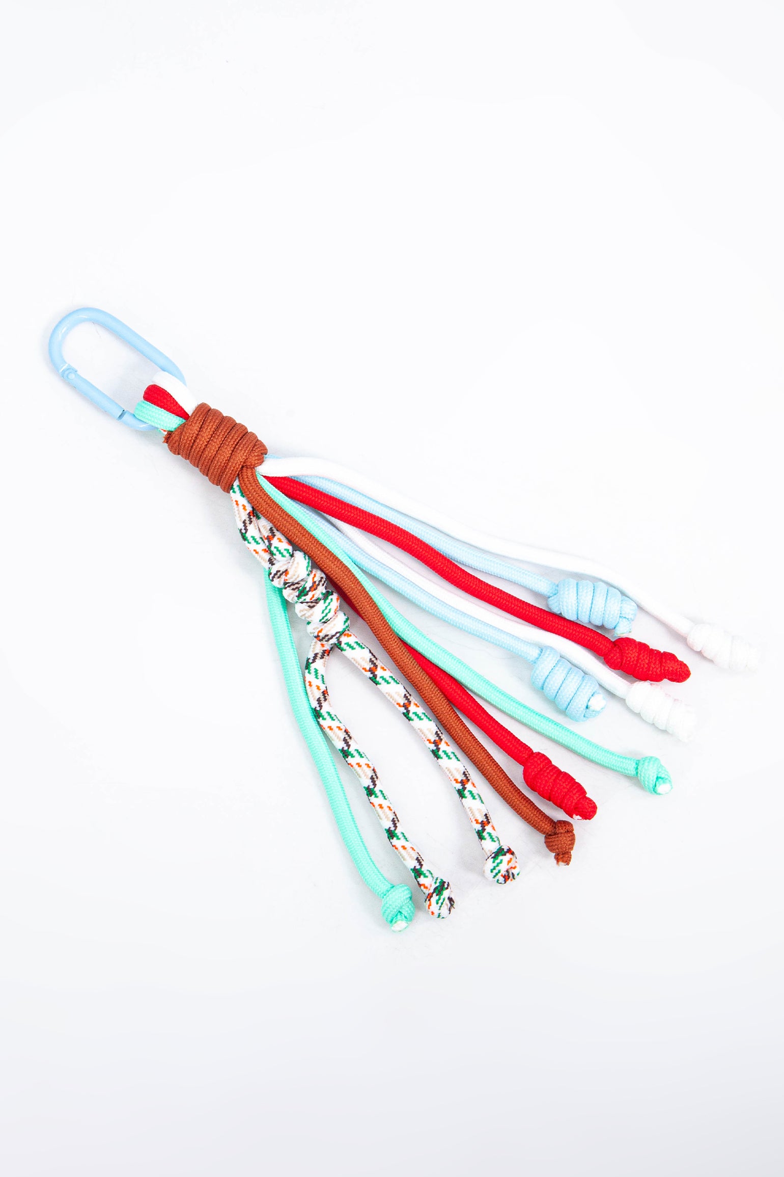Multi Laces Clip On Bag Charm in Mint/Red, Image 3 of 3