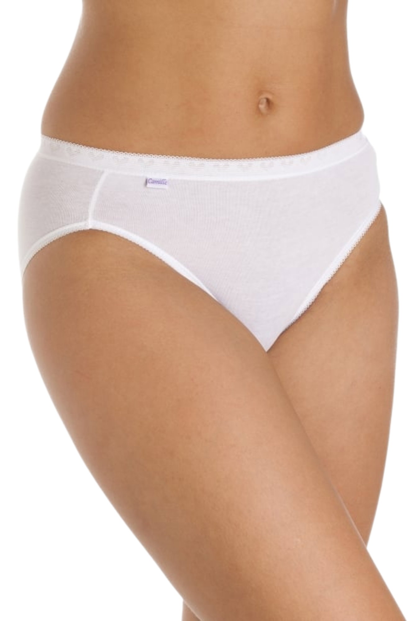 White 3 Pack High Leg Briefs, Image 4 of 5