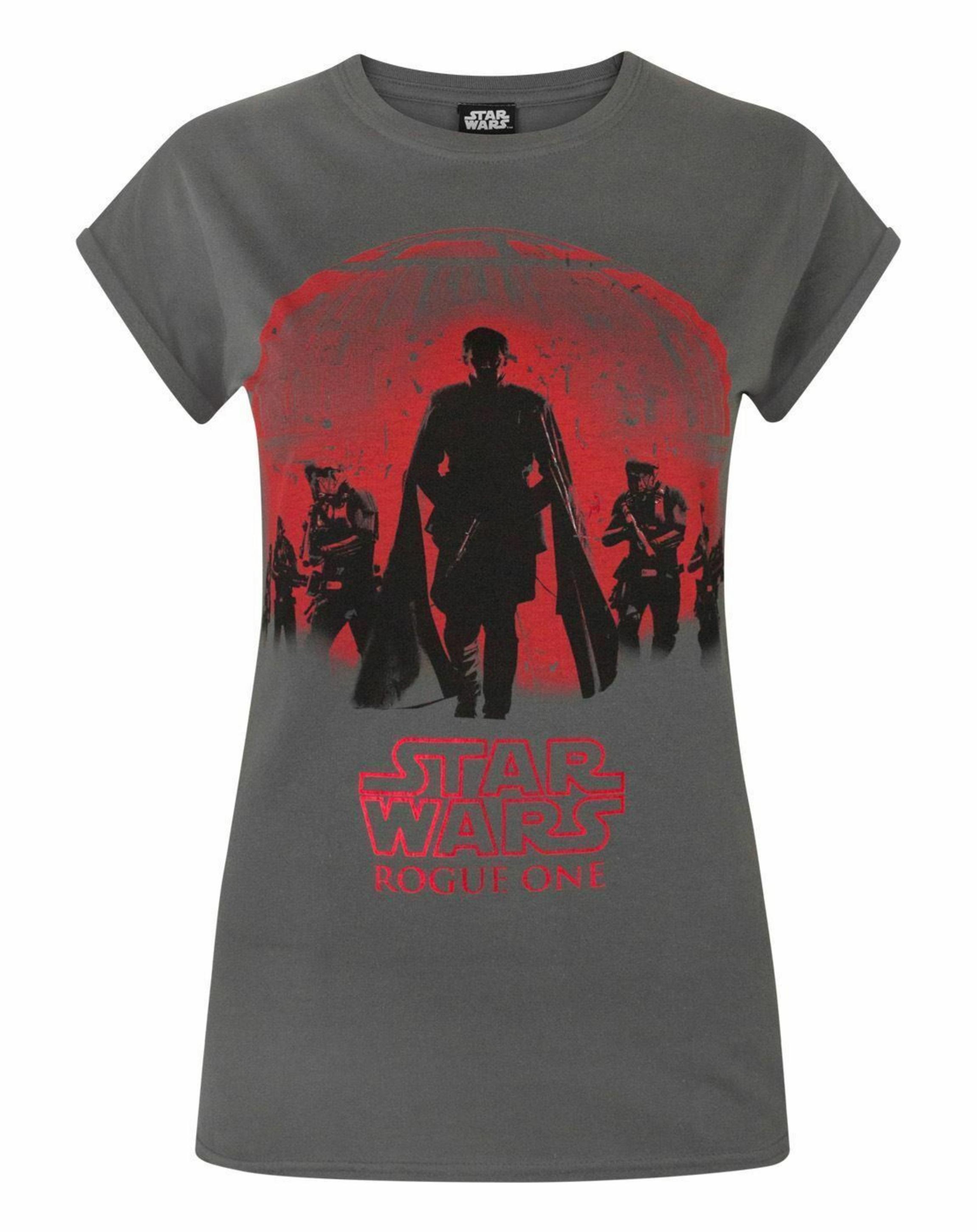 Grey Star Wars Rogue One Foil Women's T-Shirt, Image 1 of 4
