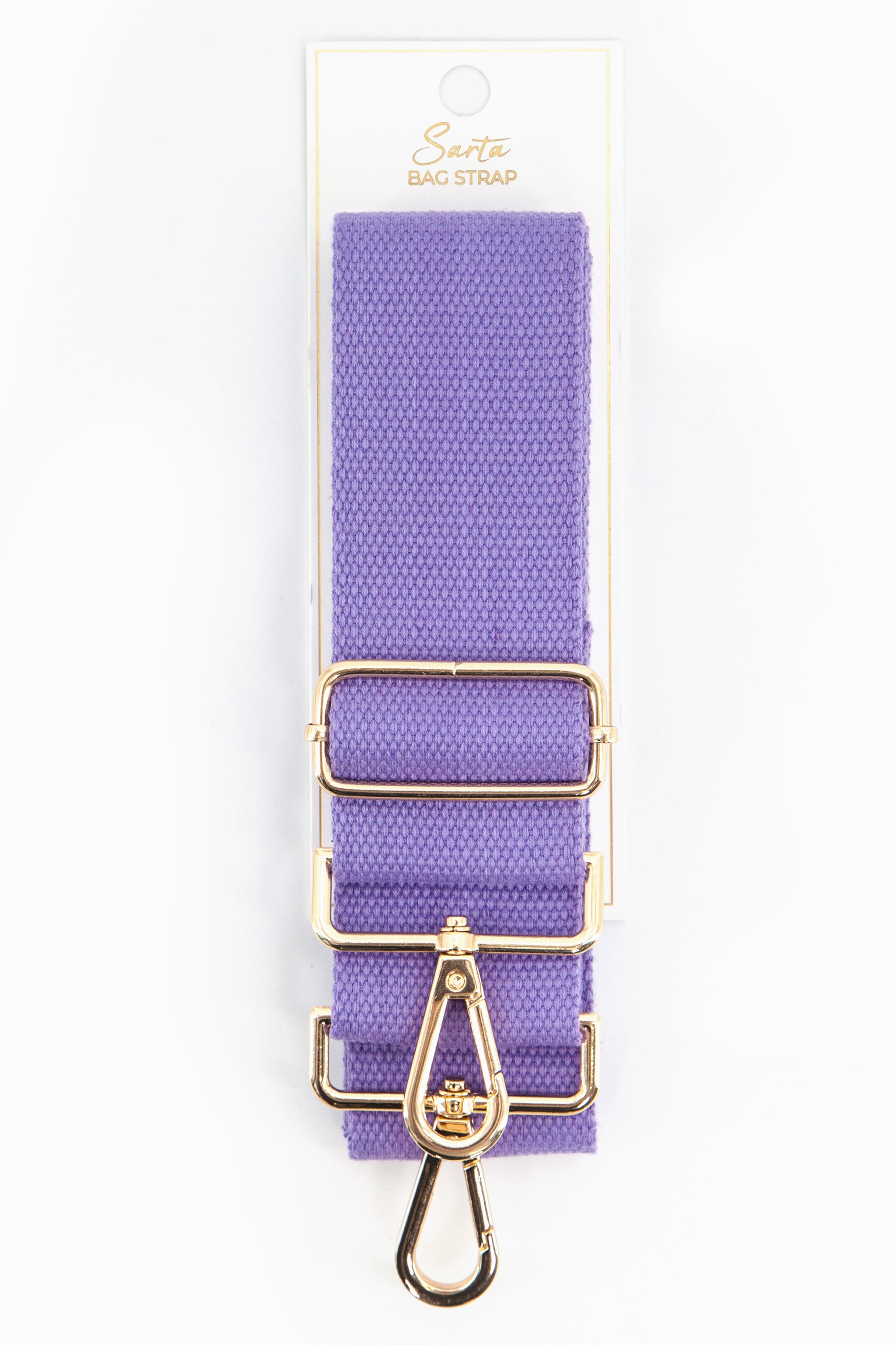 Lilac Plain Woven Wide Bag Strap, Image 4 of 4