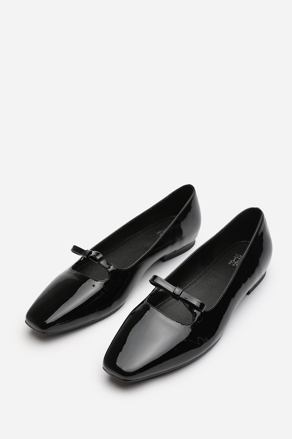 Black 'Jessica' Square Toe Ballet Flats, Image 3 of 5