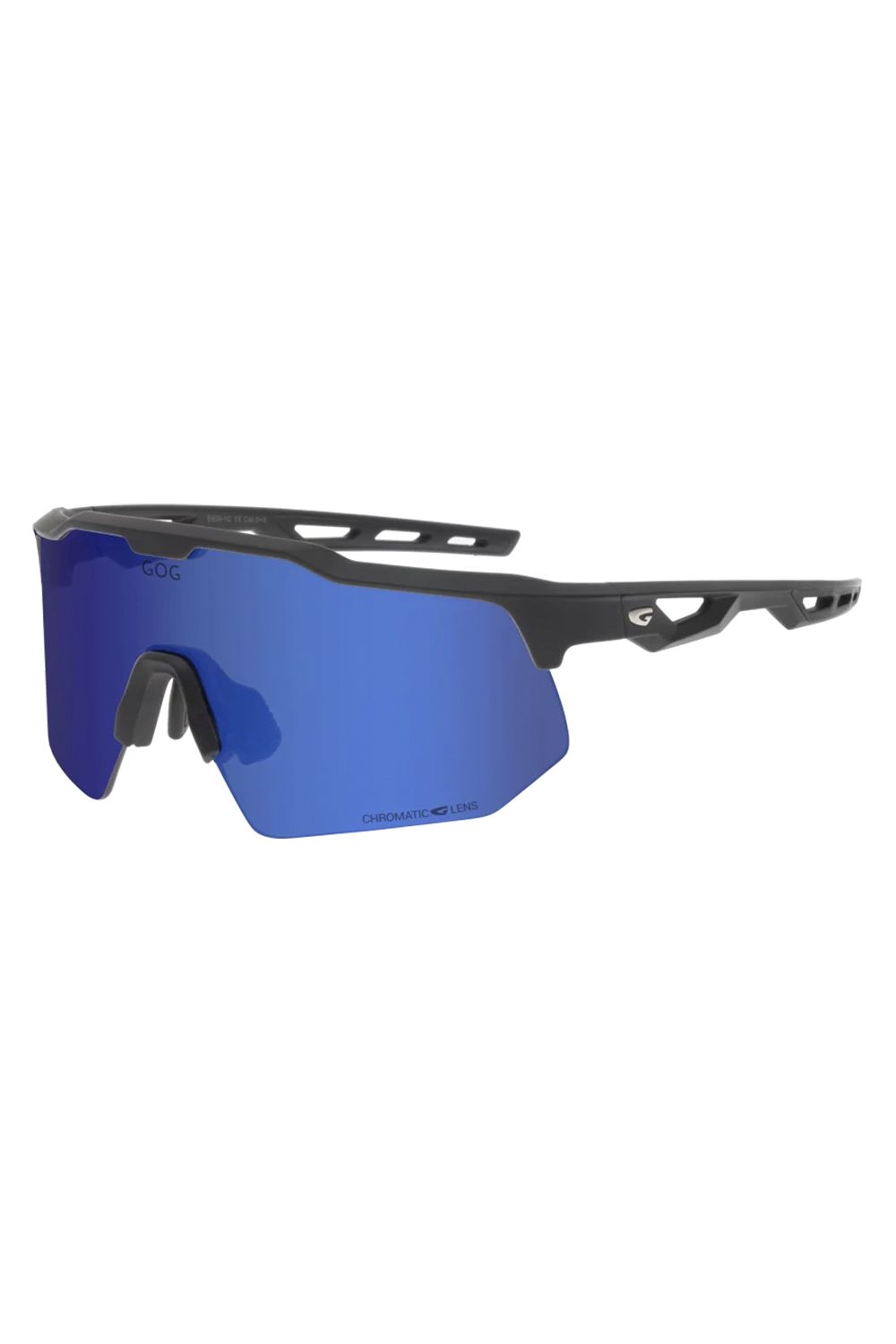 Black Loki Photochromic UV400 Cycling Sunglasses with Mirror Scratch-Resistant Lens, Image 1 of 5