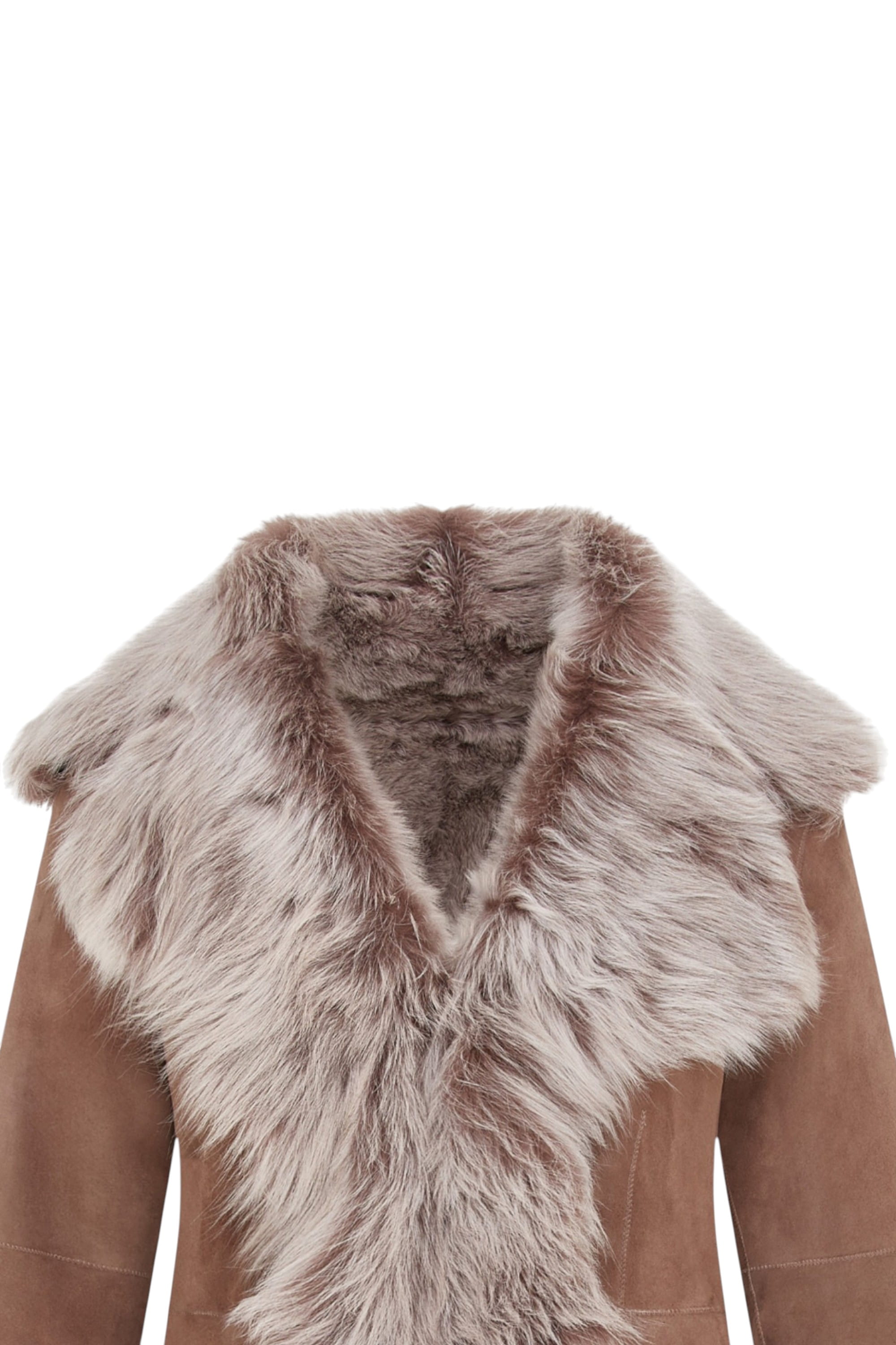 Taupe Sheep Toscana Shearling Leather Jacket, Image 5 of 6