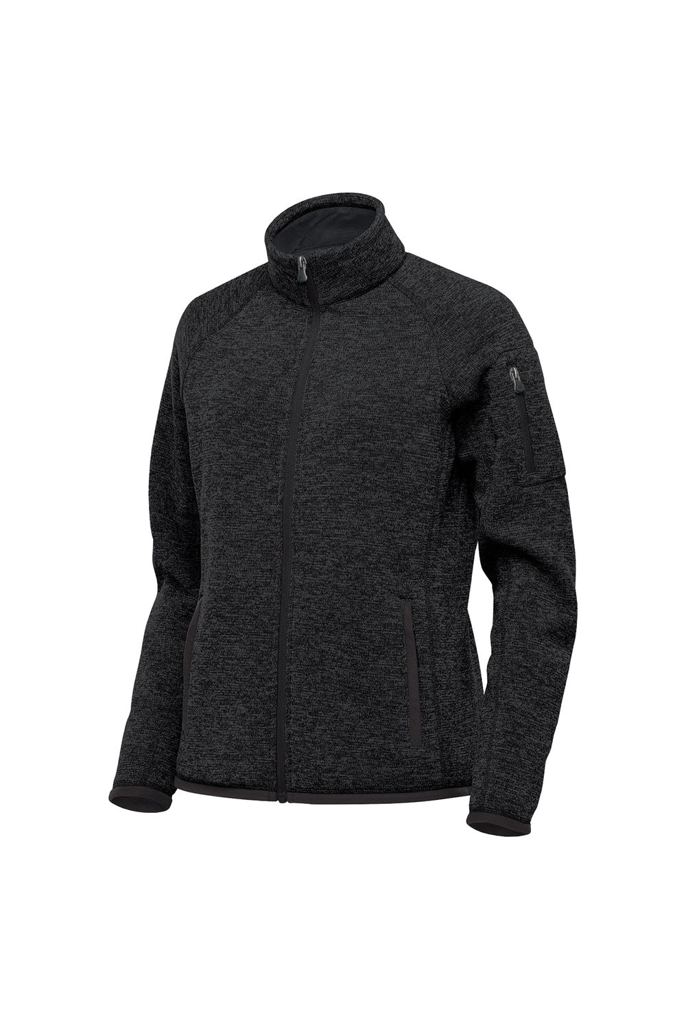 Black Avalante Heather Full Zip Fleece Jacket, Image 3 of 3