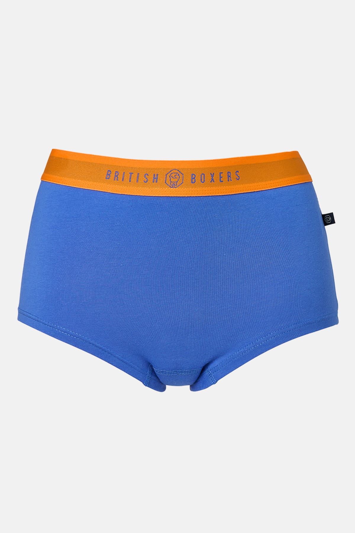 Midnight Blue Pack of Three "Citron Blue" Cotton Hipster Boxer Briefs, Image 5 of 8