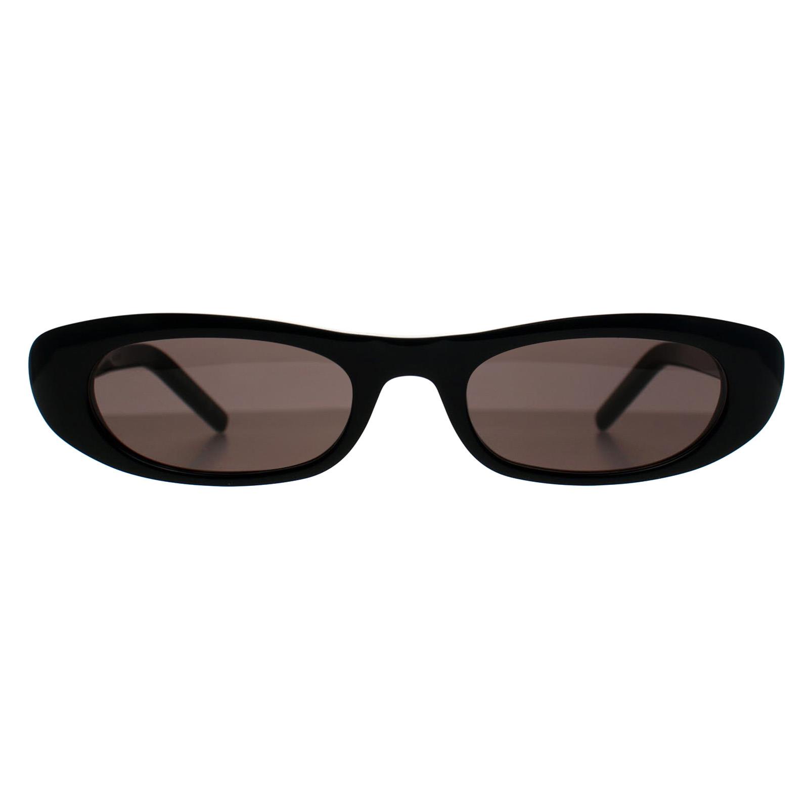 Black Saint Laurent Black Rectangle Shiny Black Grey SL557, Image 1 of 3