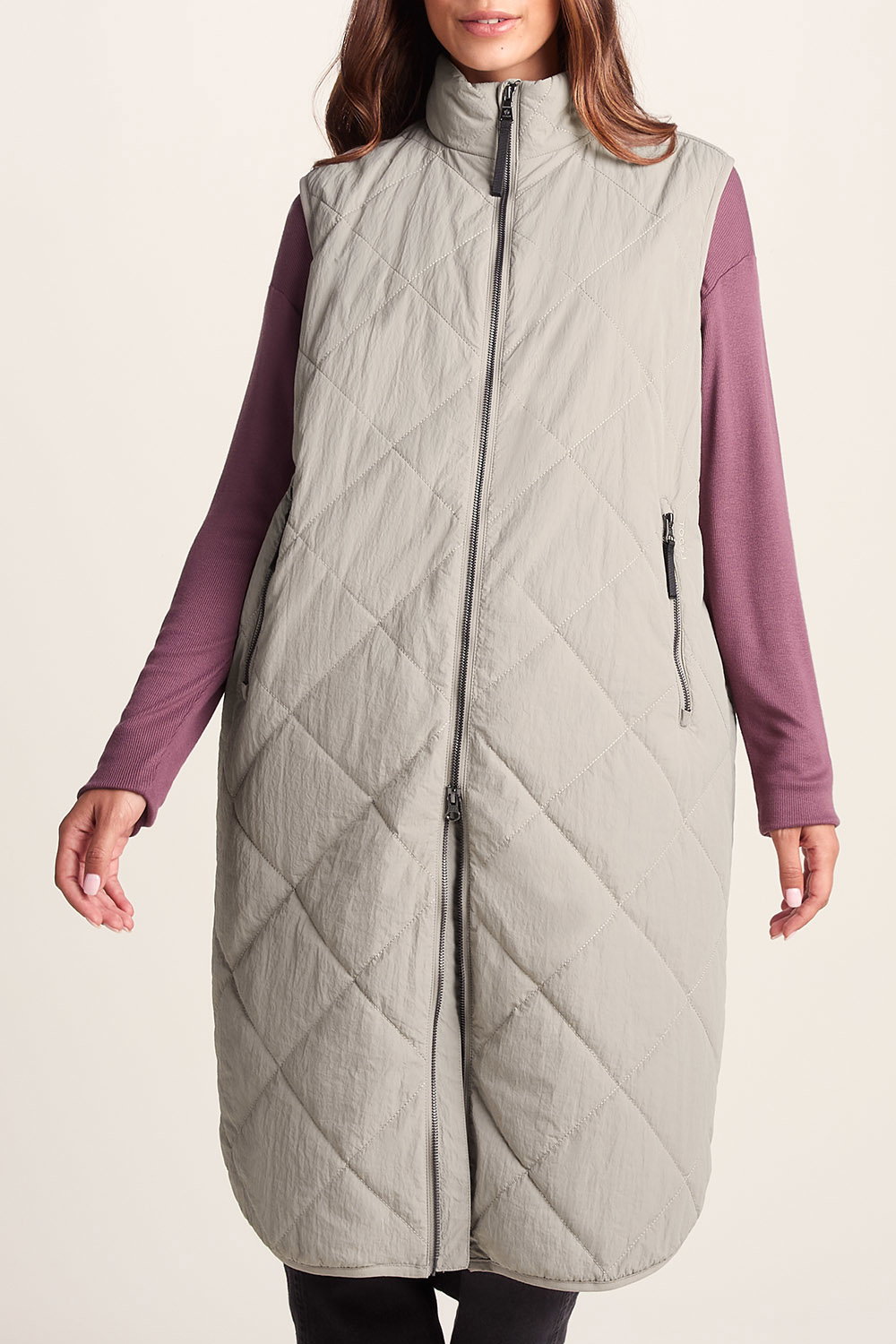 Taupe Anda Shower Resistant Insulated Gilet, Image 5 of 6