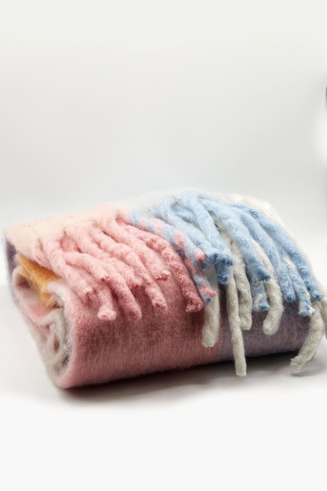 Multi Pastel Check Print Scarf, Image 6 of 6