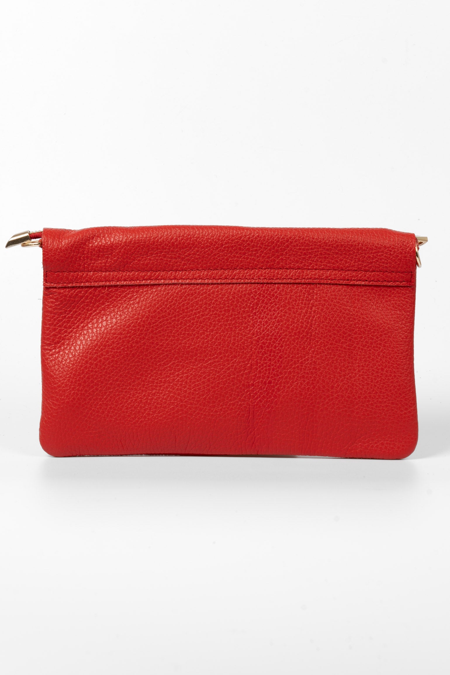 Red Italian Leather Clutch Bag, Image 2 of 3