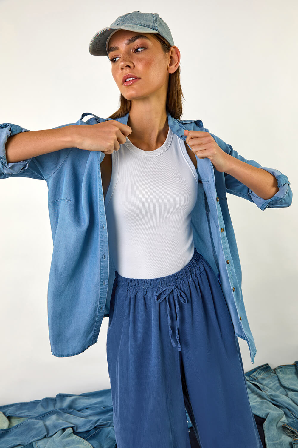 Denim Baby Corduroy Wide Leg Trousers, Image 8 of 7