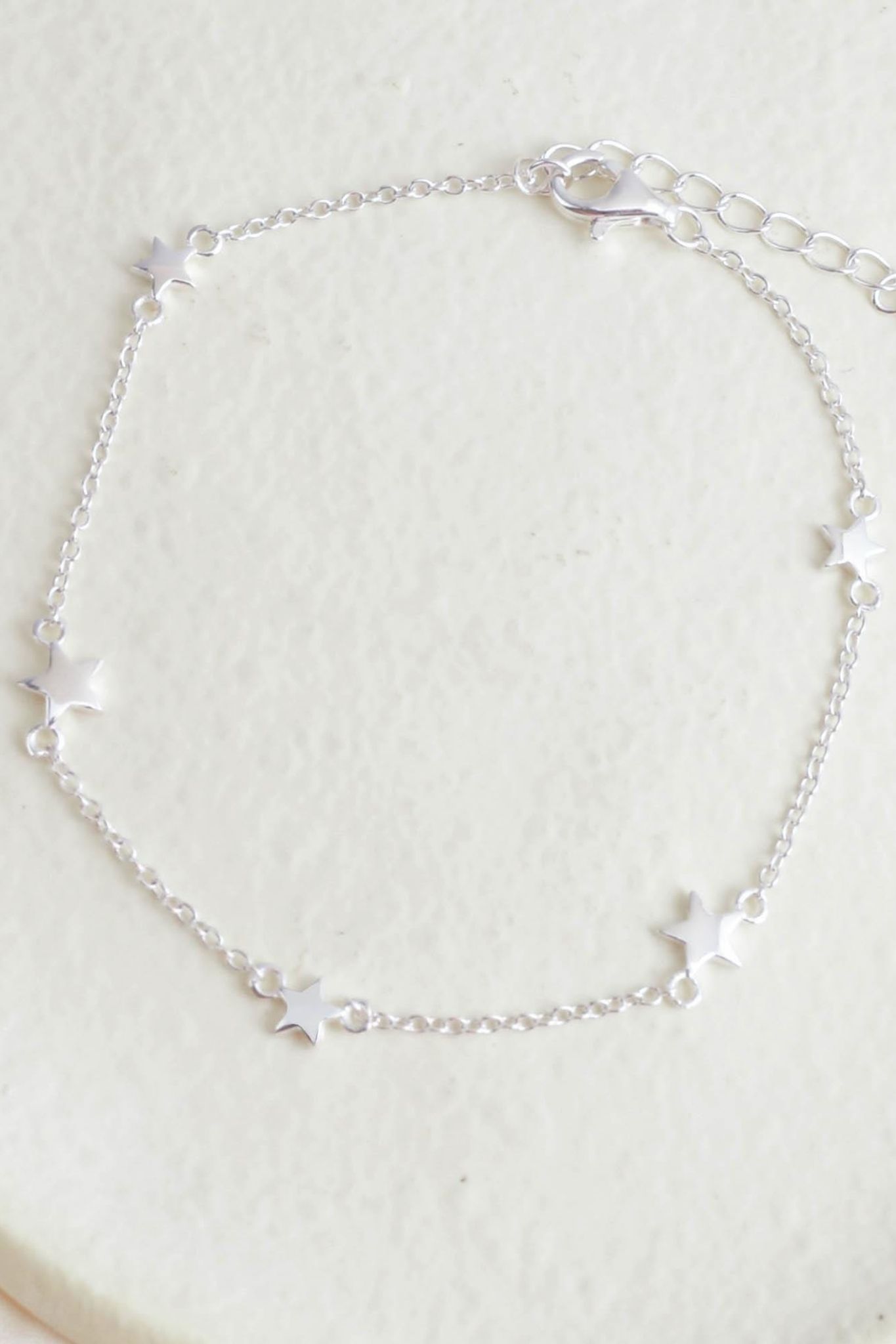 Metallic Sterling Silver Stars Bracelet