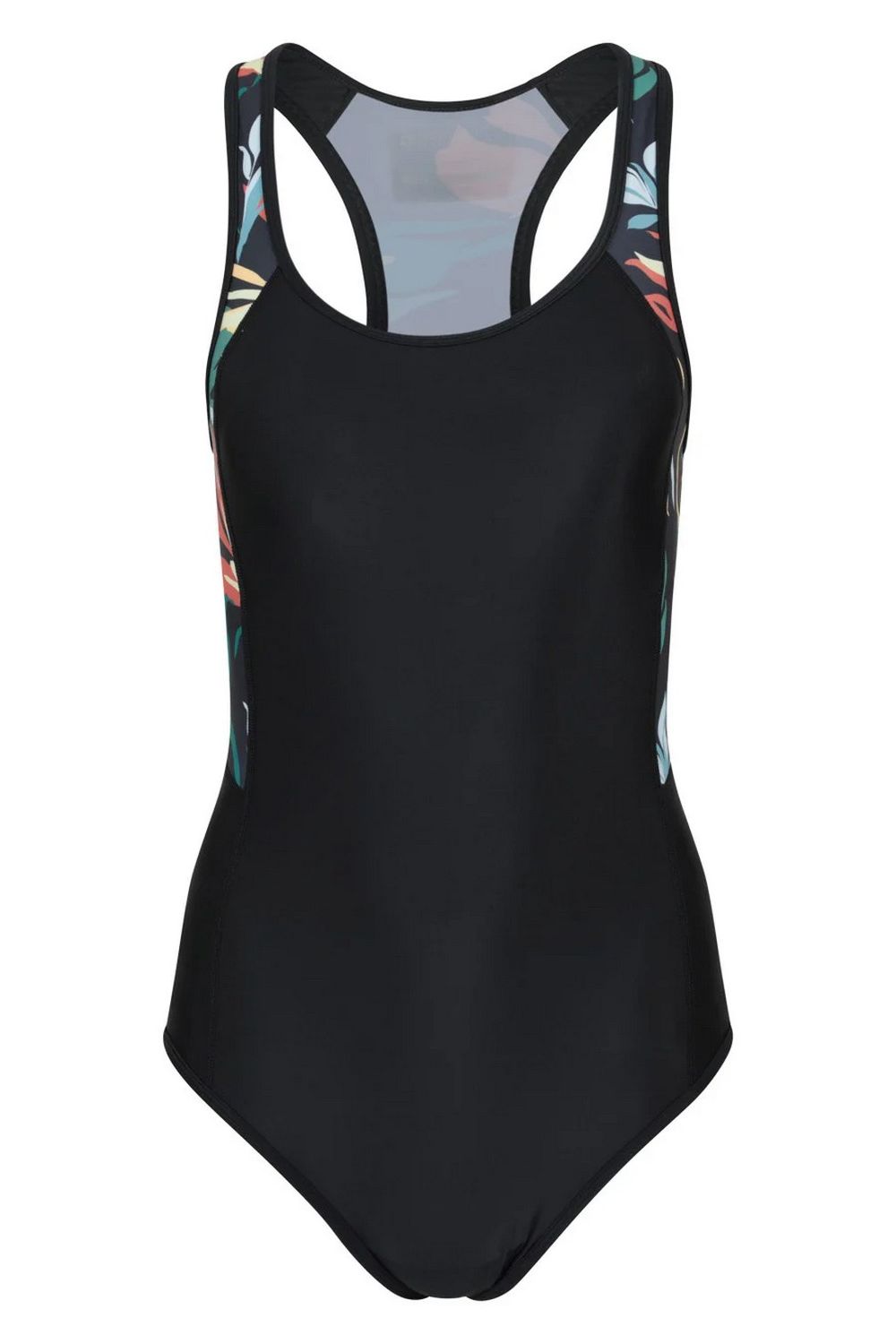 Black Take The Plunge Floral Swimsuit, Image 1 of 6