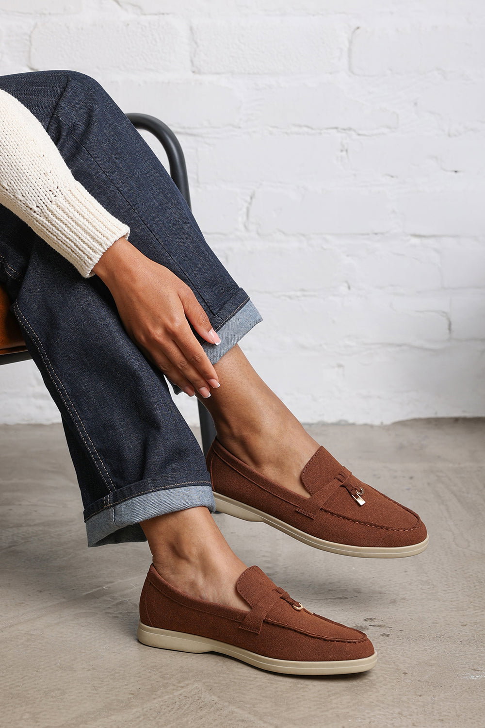 Black 'Pegasus' Slip On Trim Loafers With Accessory Detailing